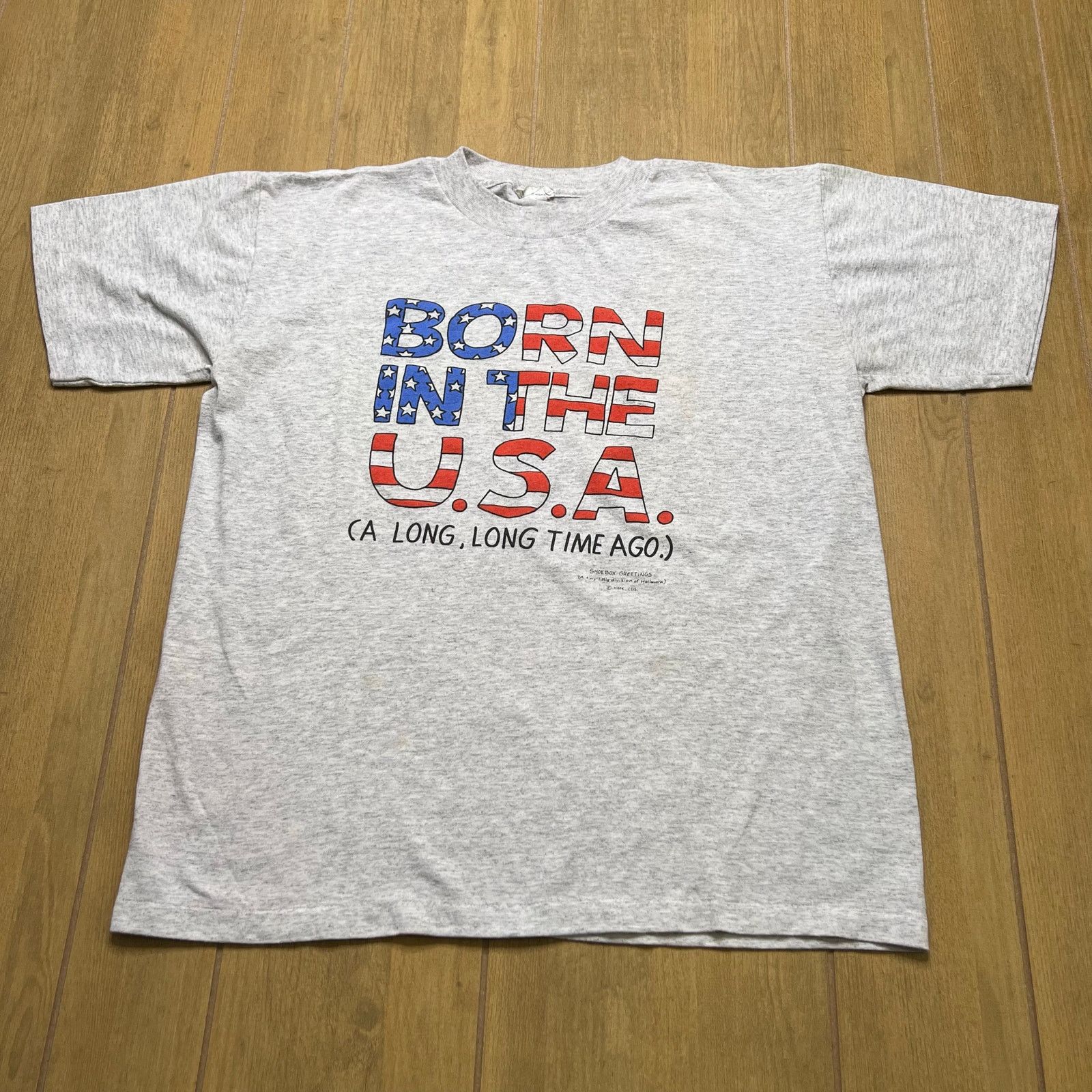 Vintage Vintage Born in the USA Flag A Long Long Time Ago T-Shirt L Size US L / EU 52-54 / 3 - 1 Thumbnail