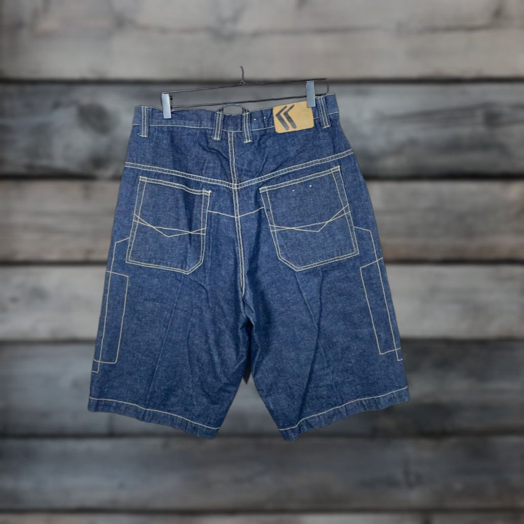 Kani Baggy Jean Shorts Mens 36 Bermuda Denim Dark Blue 15