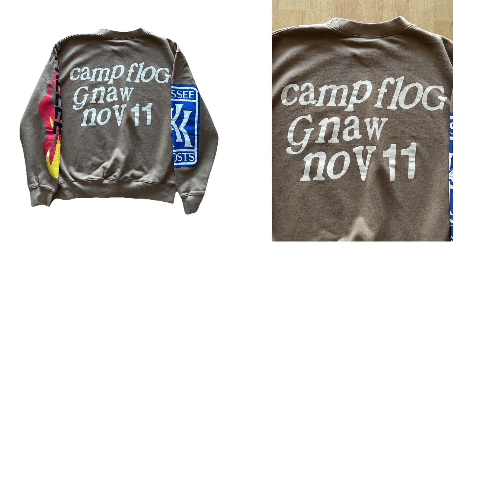 Vintage Camp Flog Gnaw Kanye West Kid Cudi Lucky Me I See Ghosts Sweater Crew neck Med Size US M / EU 48-50 / 2 - 8 Thumbnail