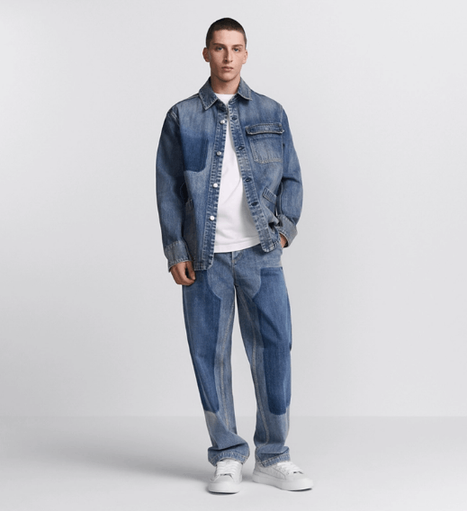 Dior o1w1db10525 493D49 Lily of the Valley Overshirt in Blue Size US S / EU 44-46 / 1 - 7 Thumbnail