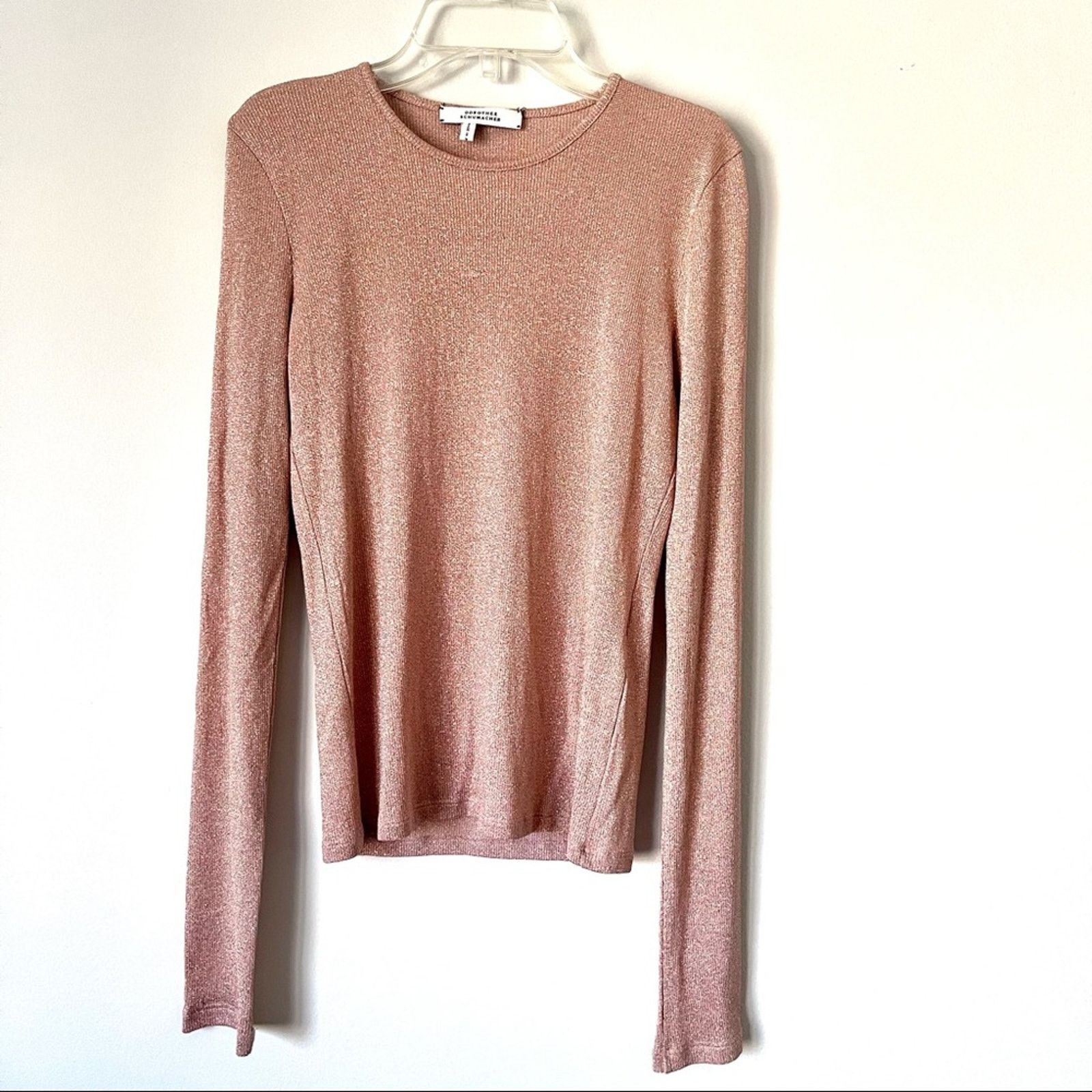 DOROTHEE SCHUMACHER Dorothee Schumacher ribbed gold thread pullover top Size XS / US 0-2 / IT 36-38 - 1 Thumbnail
