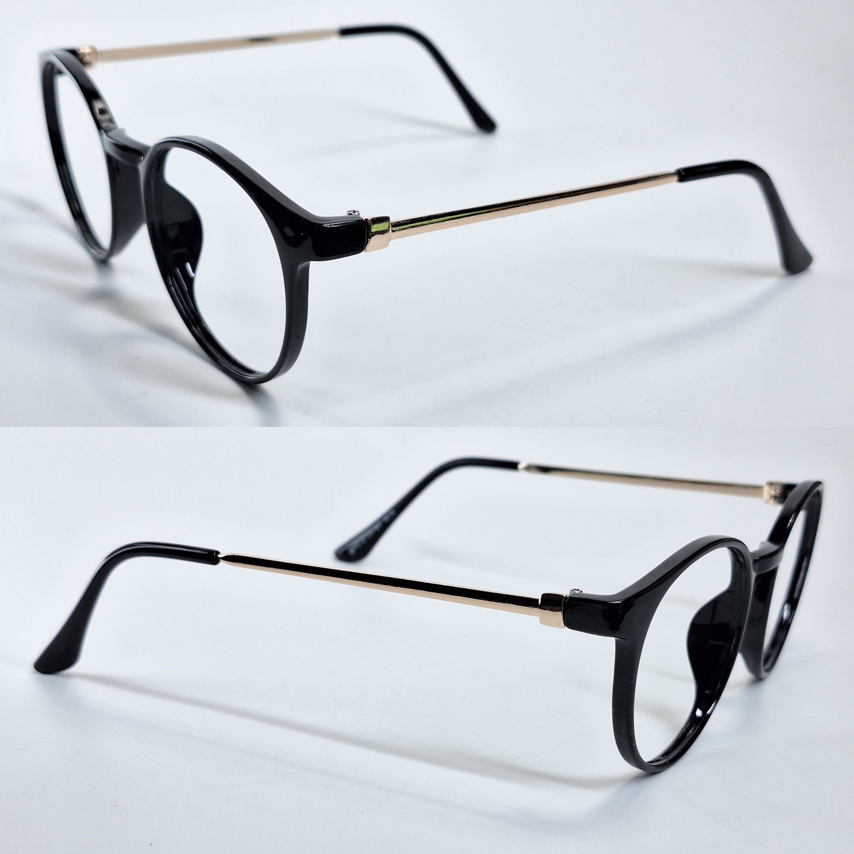 Other 3COINS BPC-2124 Japan Black Gold Boston Eyeglass Frame Size ONE SIZE - 6 Thumbnail