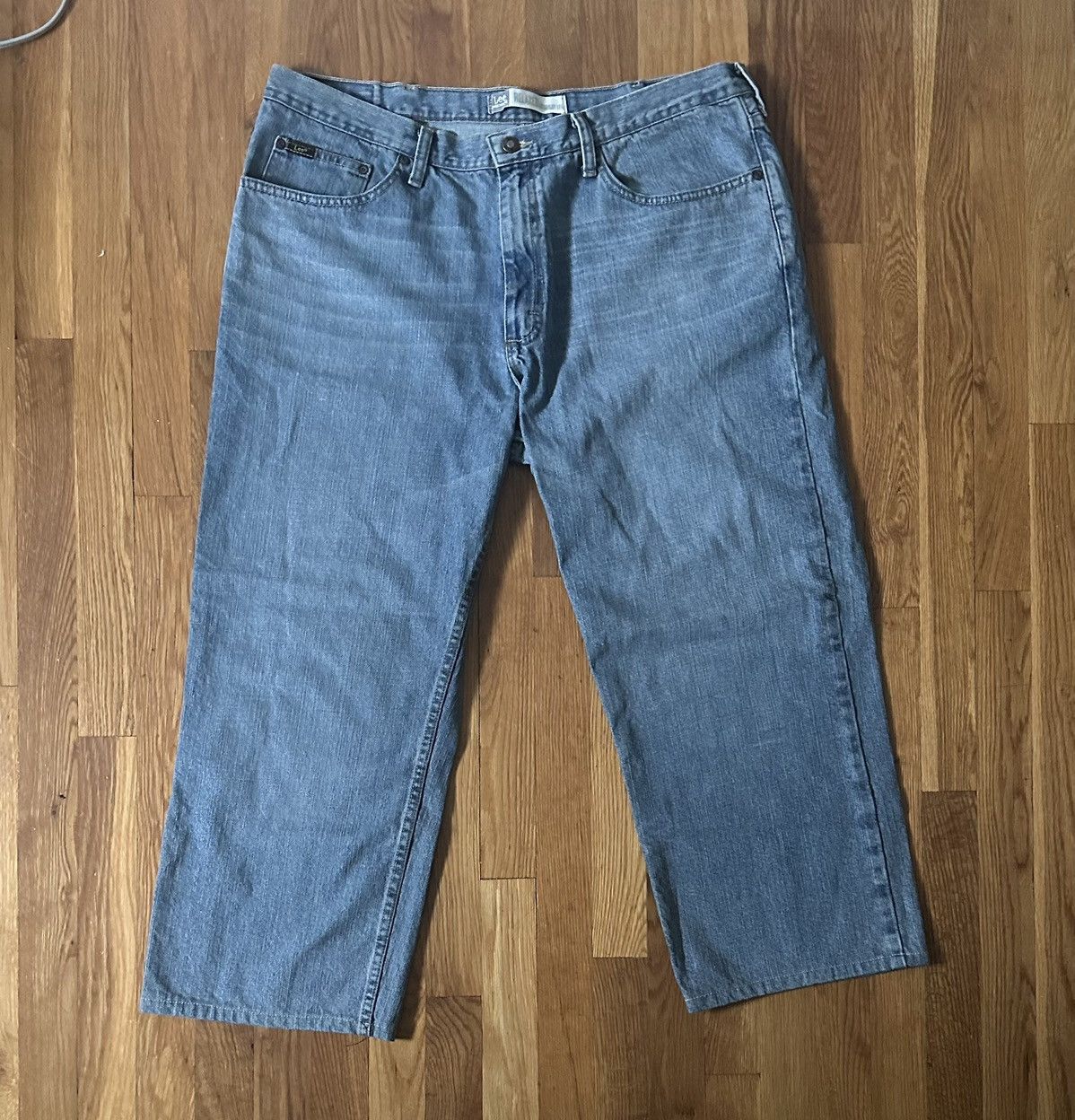 Lee × Vintage Vintage 1990 Premium Lee Straight Wide Leg light wash 40x30 Size US 40 / EU 56 - 1 Thumbnail