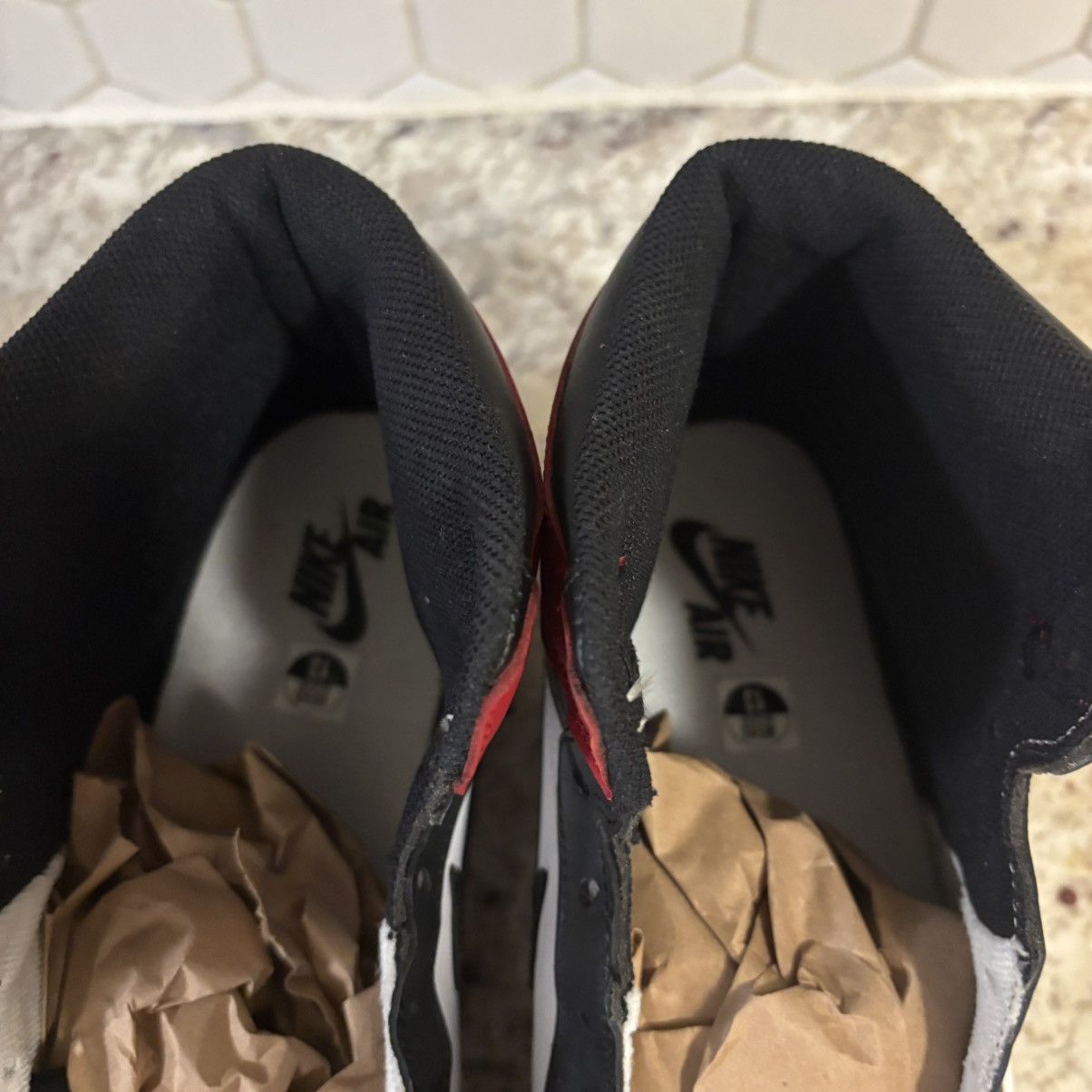 Jordan Brand Size 13-Jordan 1 black toe 2013 OG pair NEW/NO BOX SHIP ASAP Size US 13 / EU 46 - 4 Thumbnail