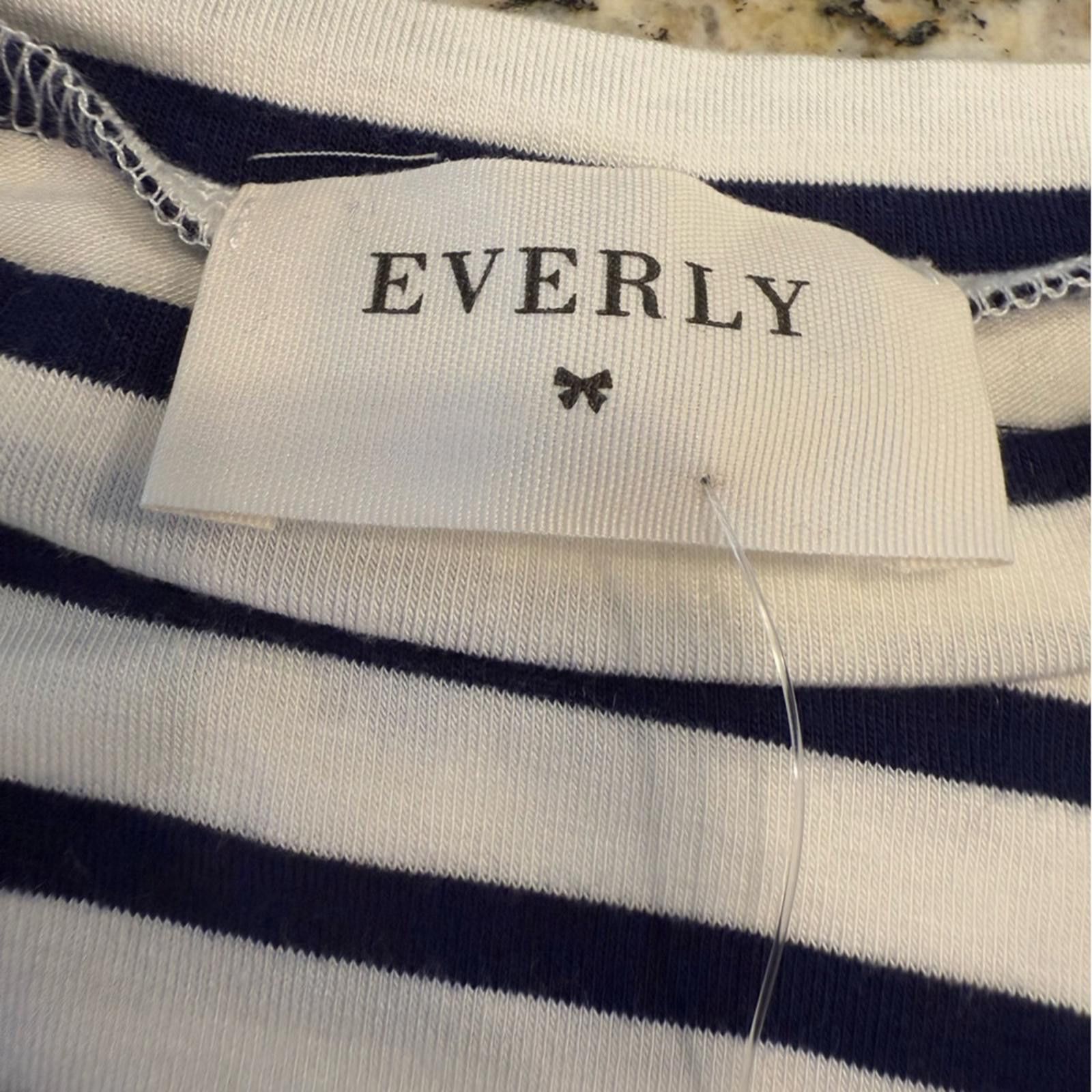Everlane Everly navy & white striped fringe tank top SZ Medium Size M / US 6-8 / IT 42-44 - 4 Thumbnail