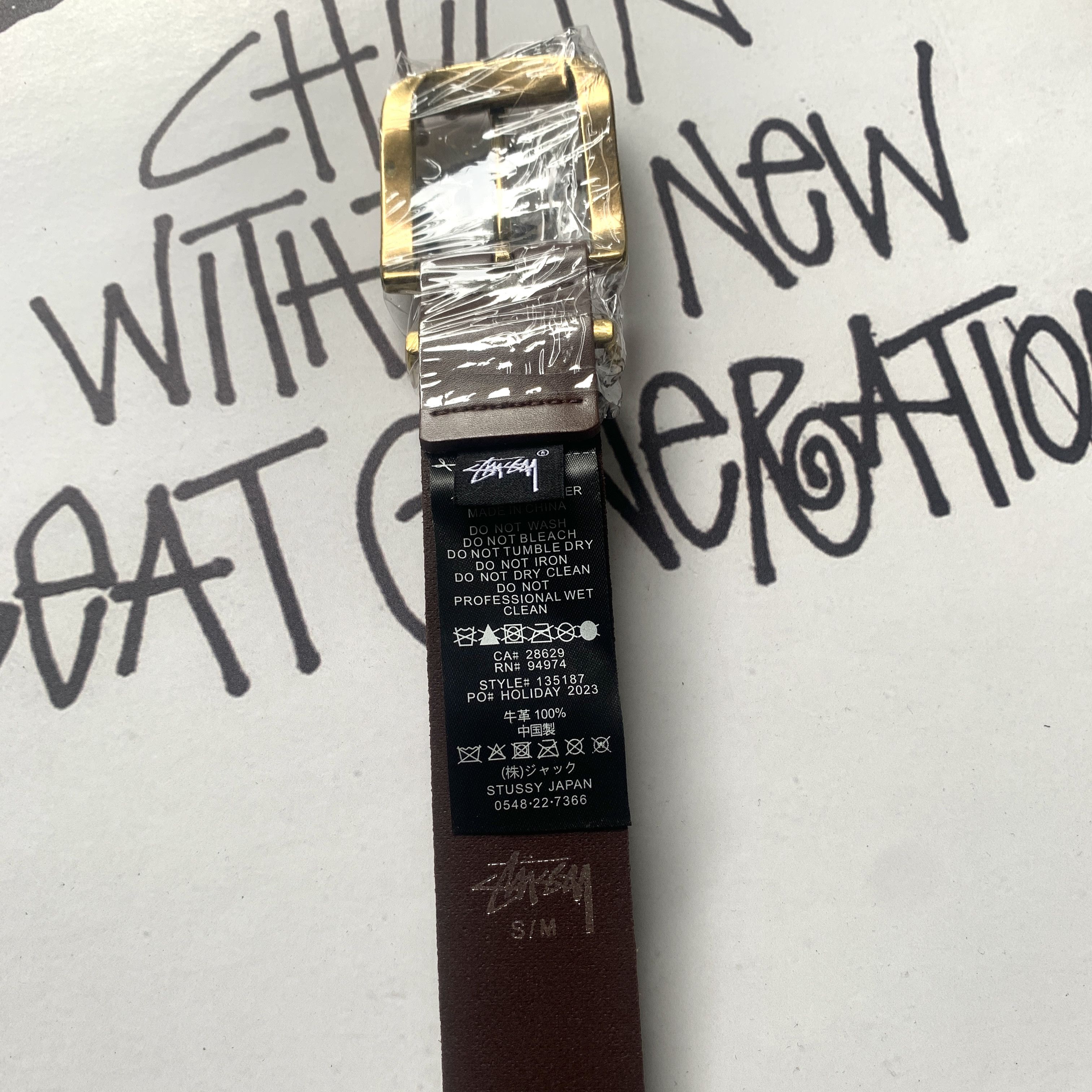 Stussy STUSSY METAL S TIP BELT BROWN S/M Size ONE SIZE - 5 Thumbnail