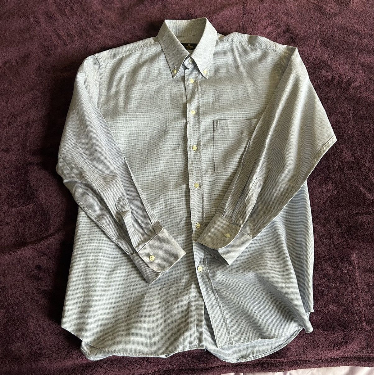 Fendi Vintage 70s 80s Fendi Shirt Italy Made Point Collar 15¾/34 L Size US L / EU 52-54 / 3 - 2 Thumbnail