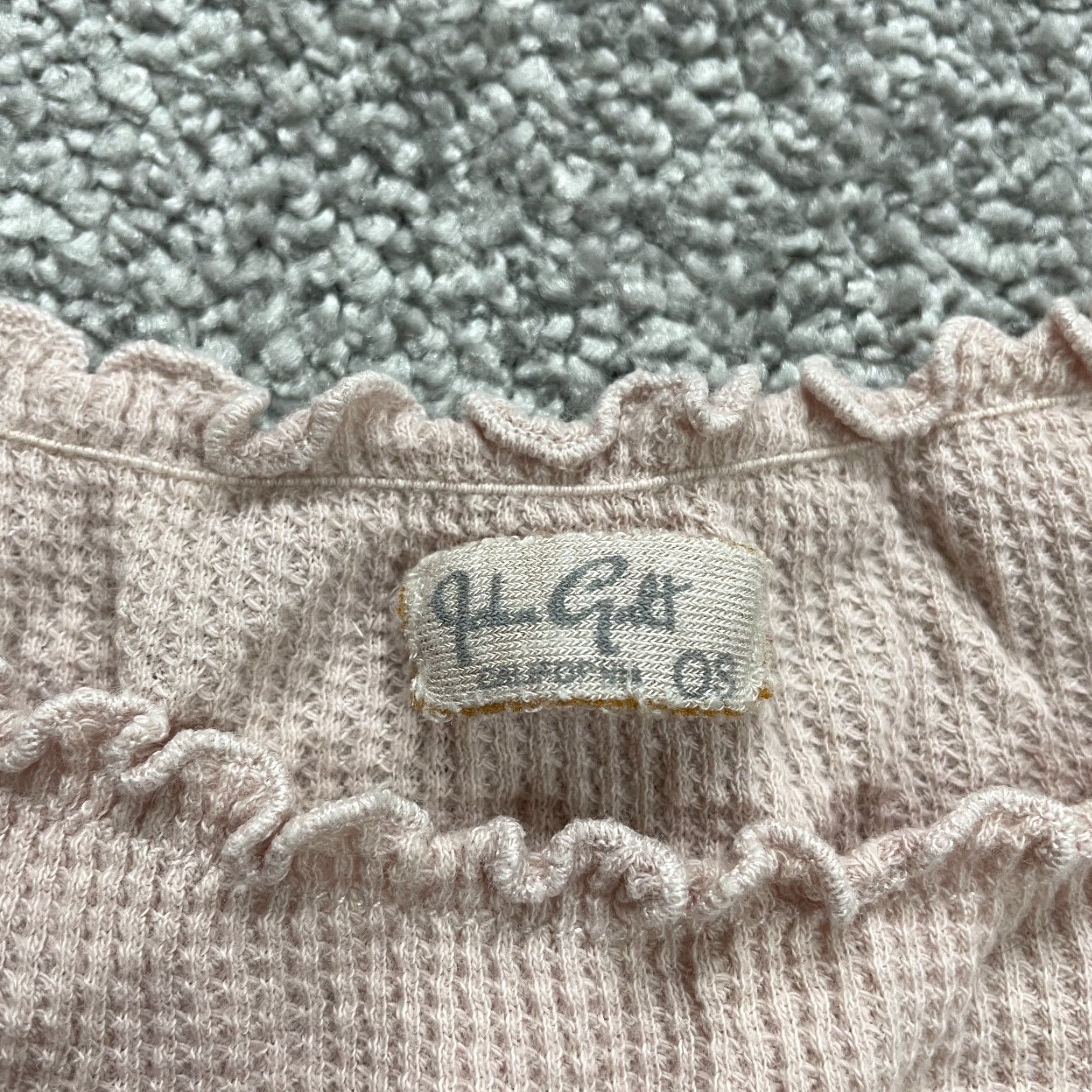 Vintage John Galt Blouse Short Sleeve Off the Shoulder Juniors One Size Pink Cotton Knit Top Size ONE SIZE - 3 Thumbnail