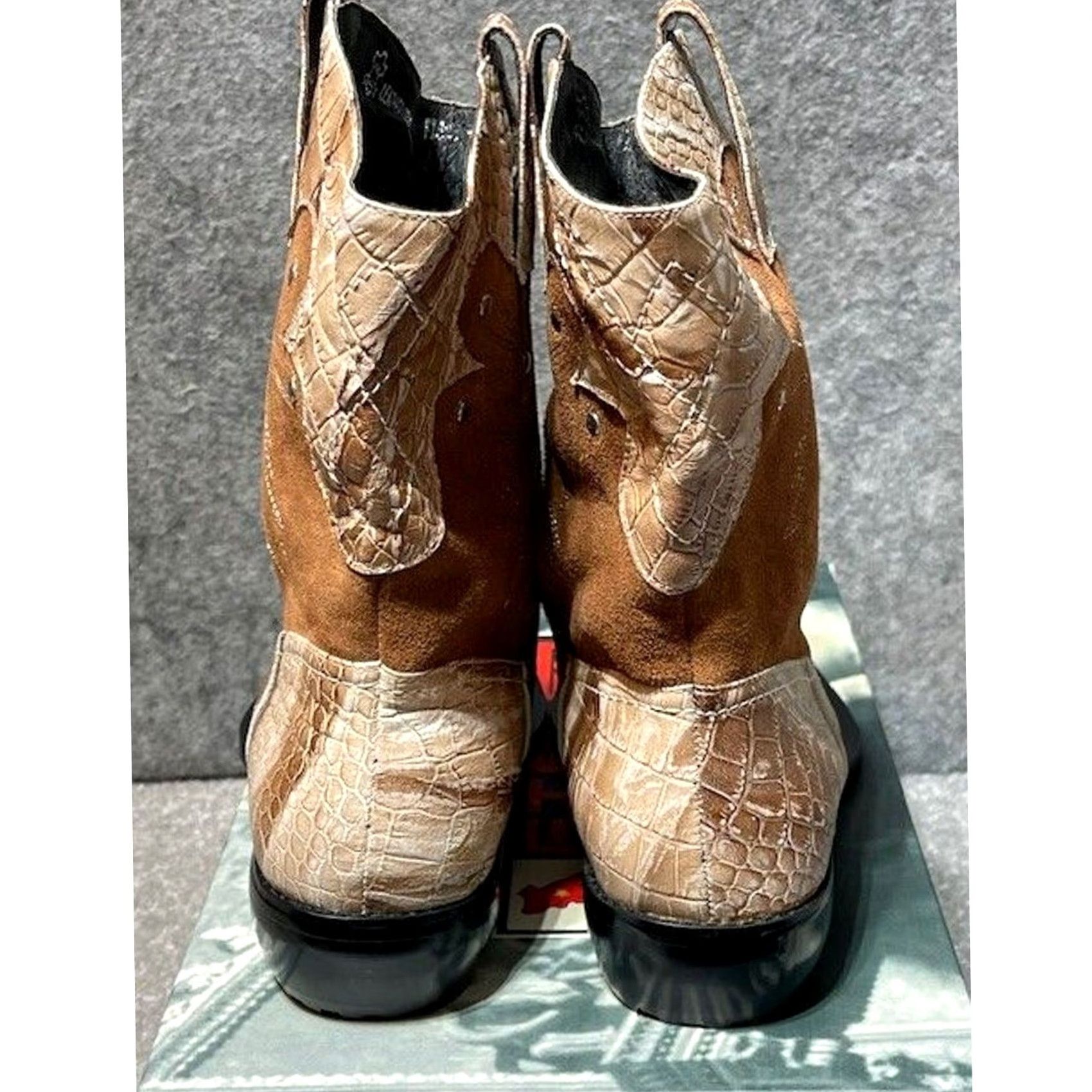Vintage Fiesso Aurelio Garcia Boots 7 Western Cowboy Glam Rock Edgy Clubwear Rockabilly Men Leather Cap Toe Slip On Pointed Toe Casual Workwear Vintage No N/A Size US 7 / EU 40 - 5 Thumbnail