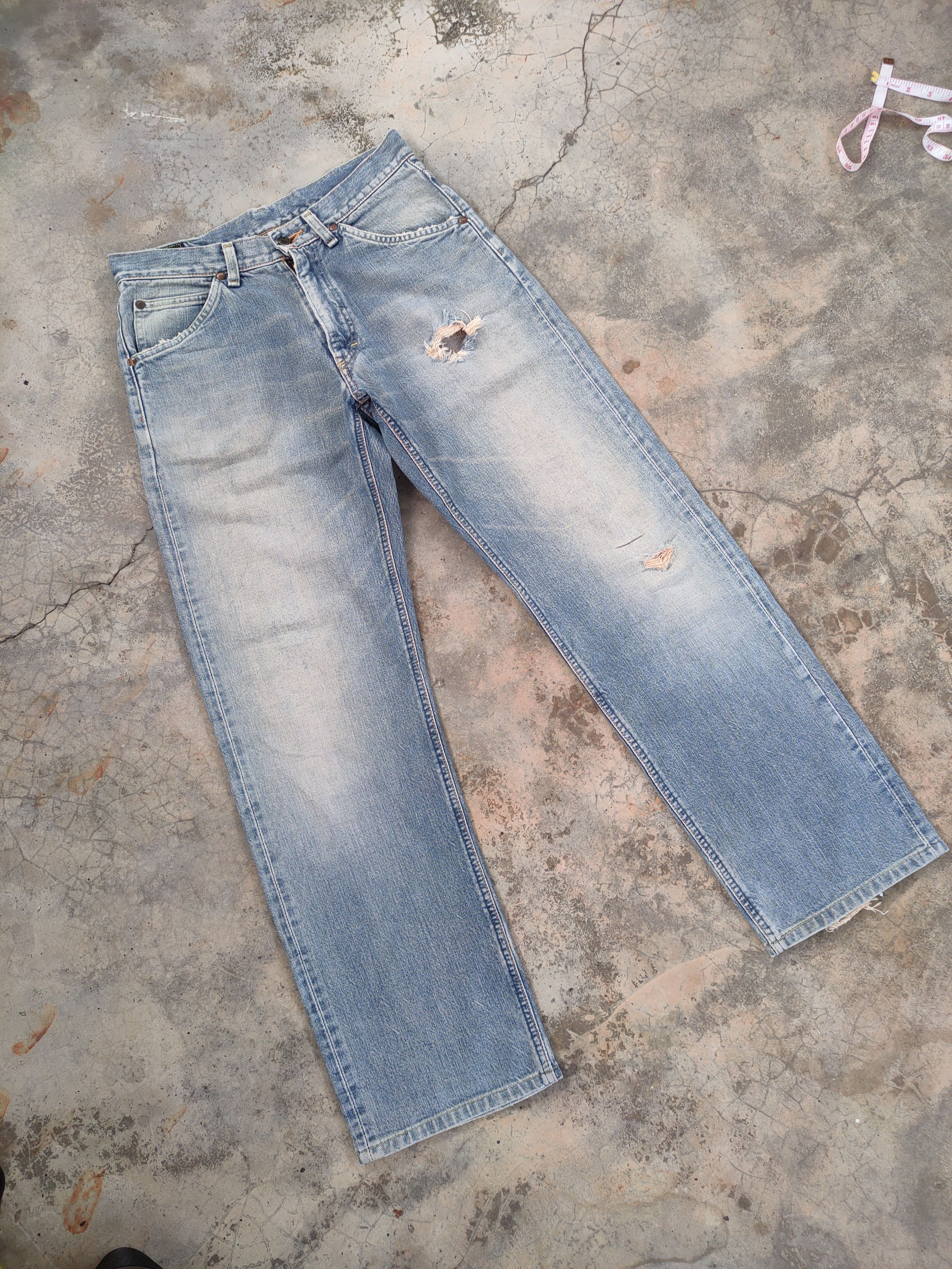 Lee W29 VINTAGE LEE FADED DISTRESSED JEAN DENIM PANTS Size US 29 - 2 Thumbnail