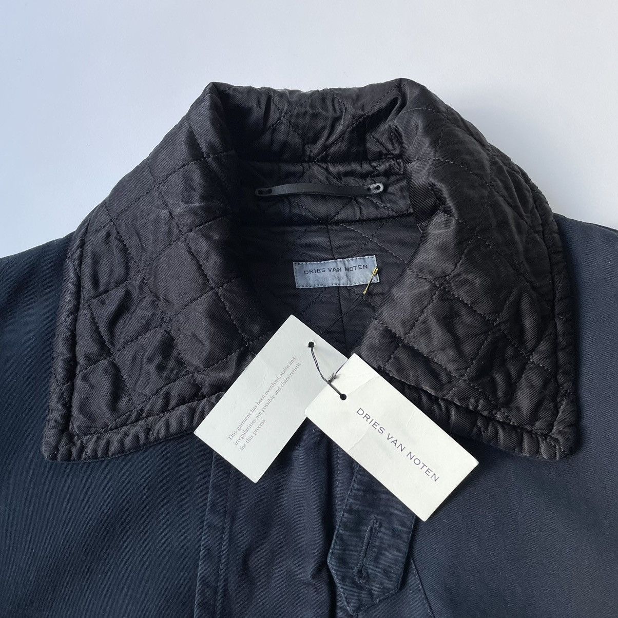 Dries Van Noten Quilted Collar Blue Utility Parka Size US L / EU 52-54 / 3 - 5 Thumbnail