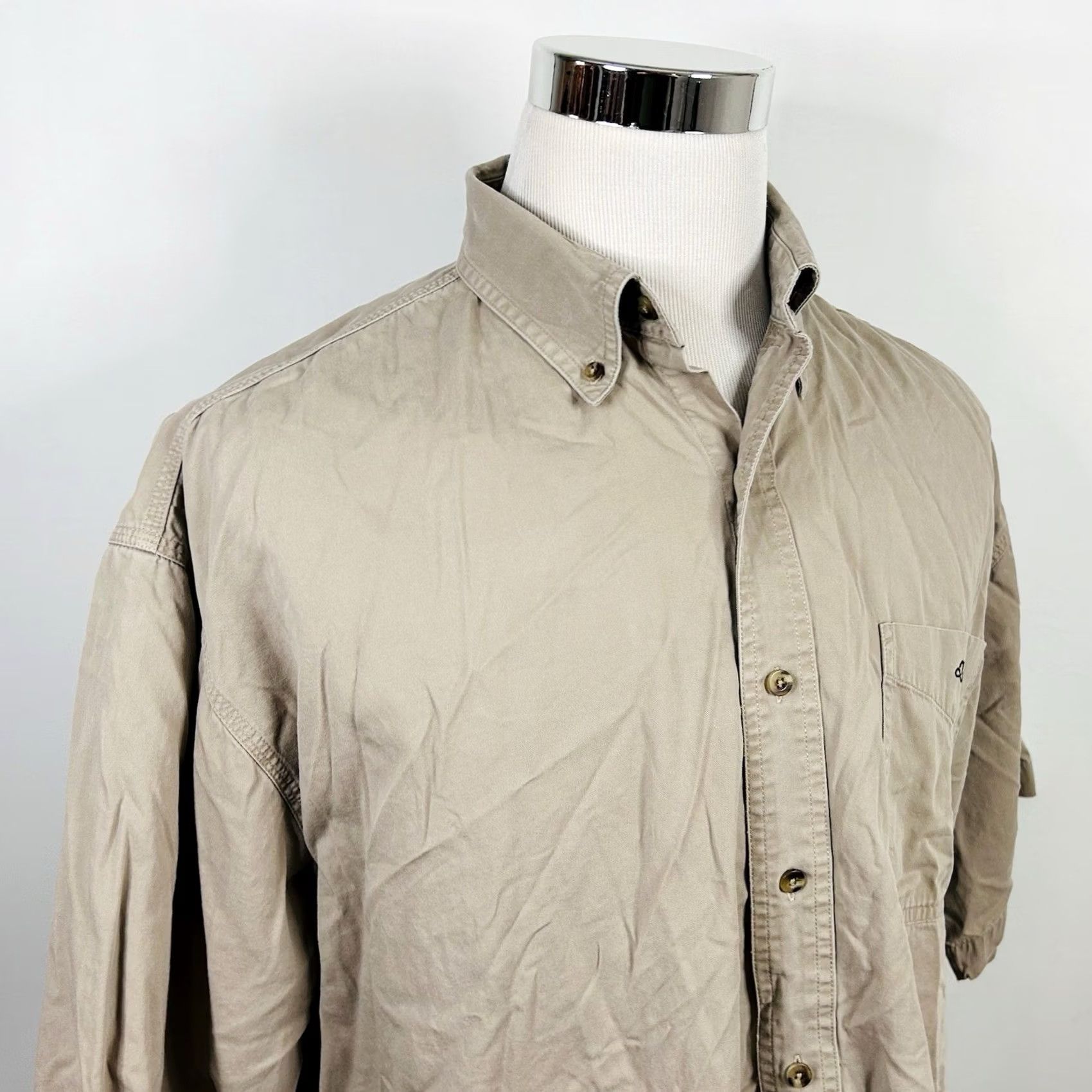 Vintage Resistol XL Rodeo Gear Shirt 30X Hill Country Beige 100% Cotton Short Sleeve Beige Button-Up MENS XL Size US XL / EU 56 / 4 - 2 Thumbnail
