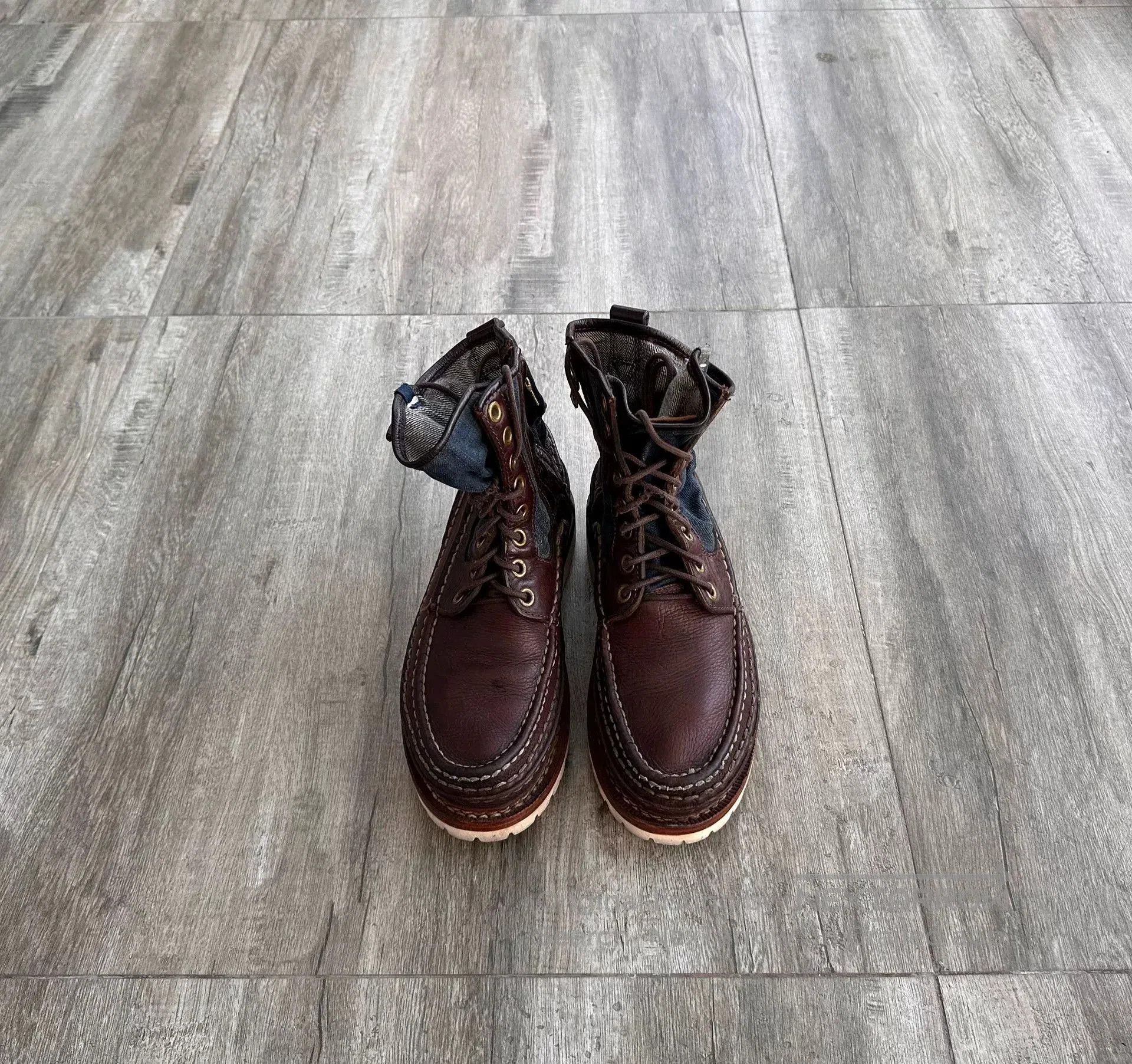 visvim grizzly boots lt.indigo size us8.