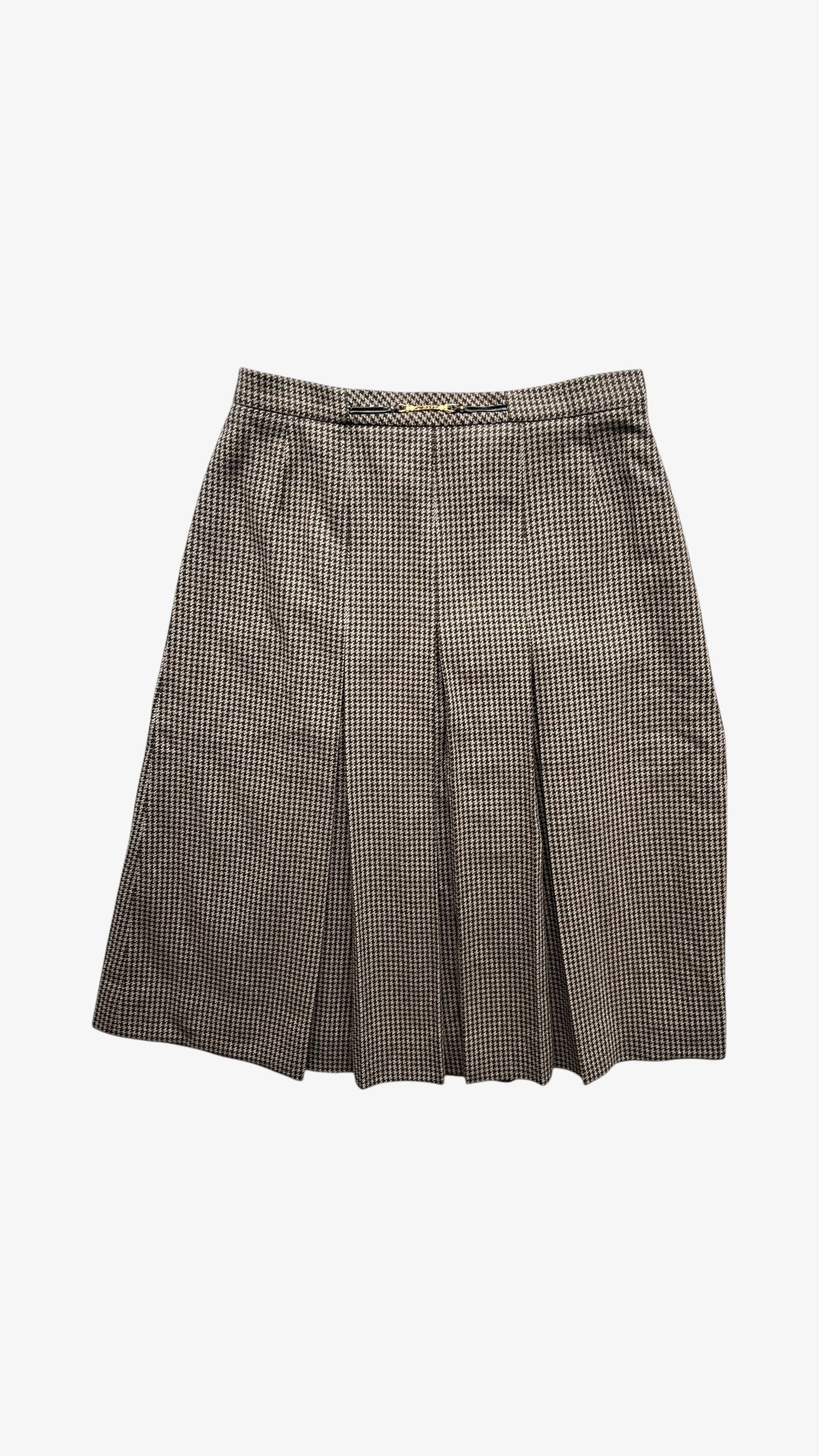 Aquascutum Vintage 80s Women's Aquascutum Houndstooth Check Wool Suit Size L / US 10 / IT 46 - 3 Thumbnail