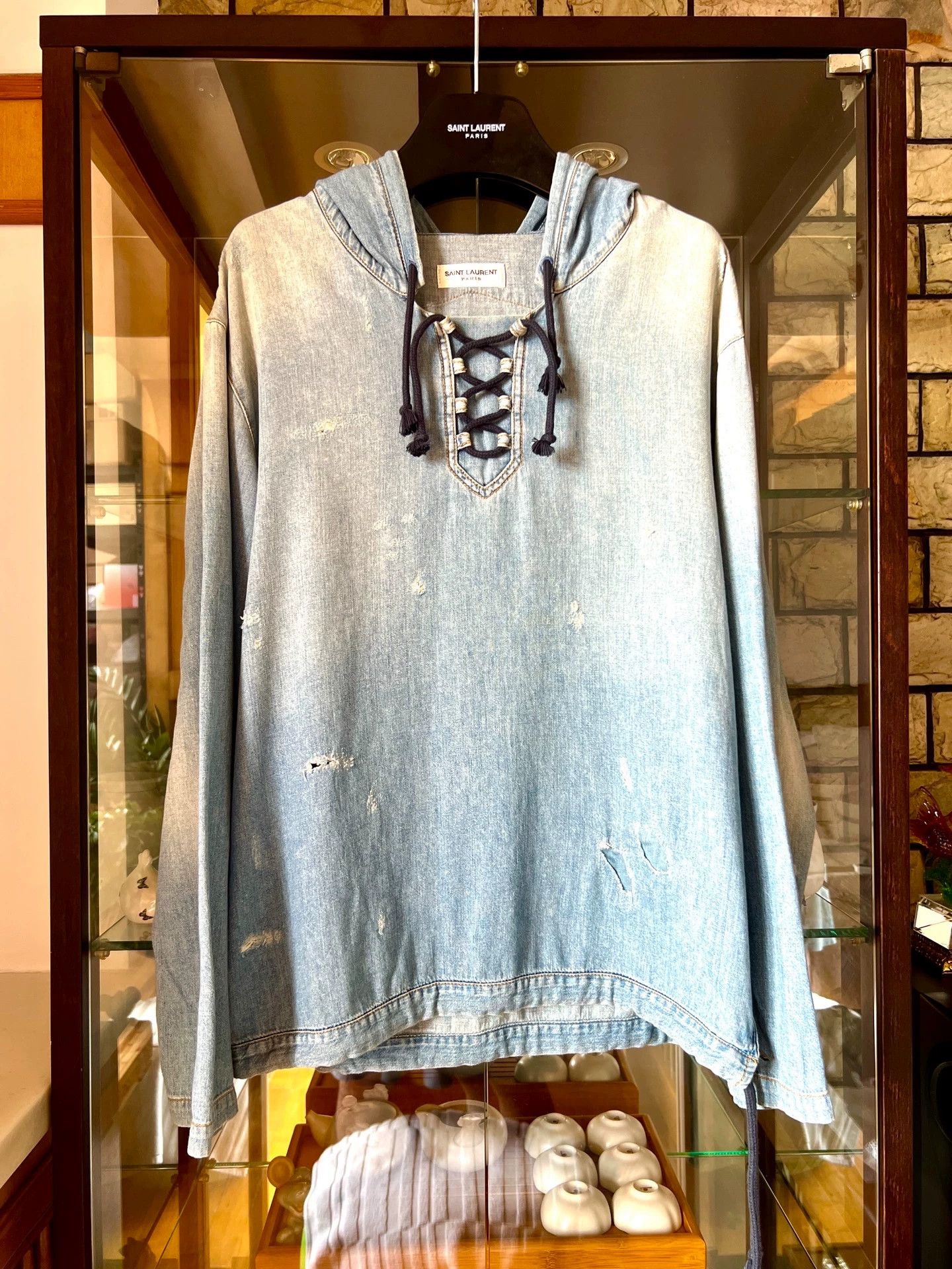 Saint Laurent Paris Saint Laurent Paris Light blue denim shirt Size US M / EU 48-50 / 2 - 1 Thumbnail