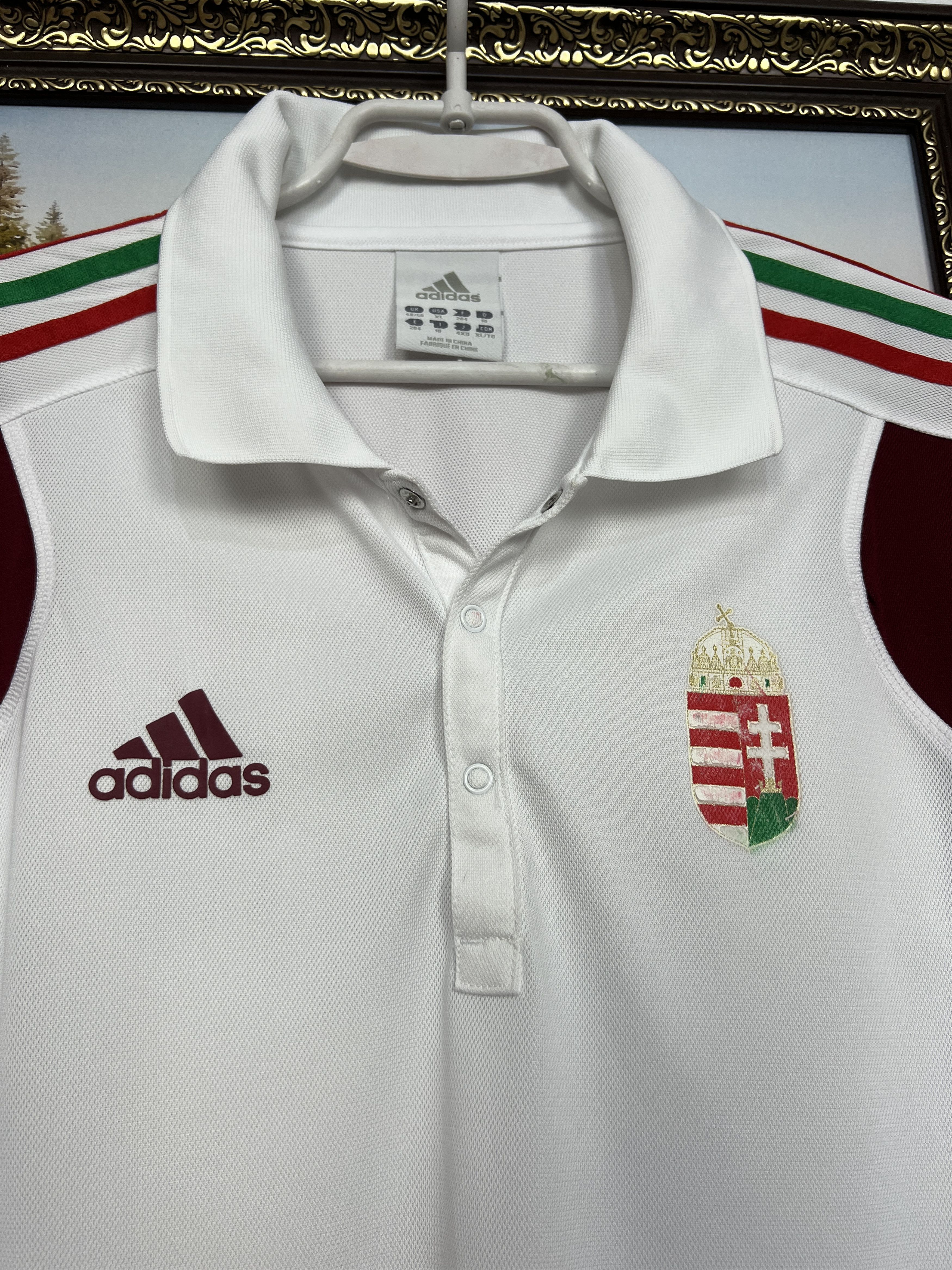Adidas Vintage Hungary Football Train Polo Shirt Soccer Jersey Size US XL / EU 56 / 4 - 3 Thumbnail