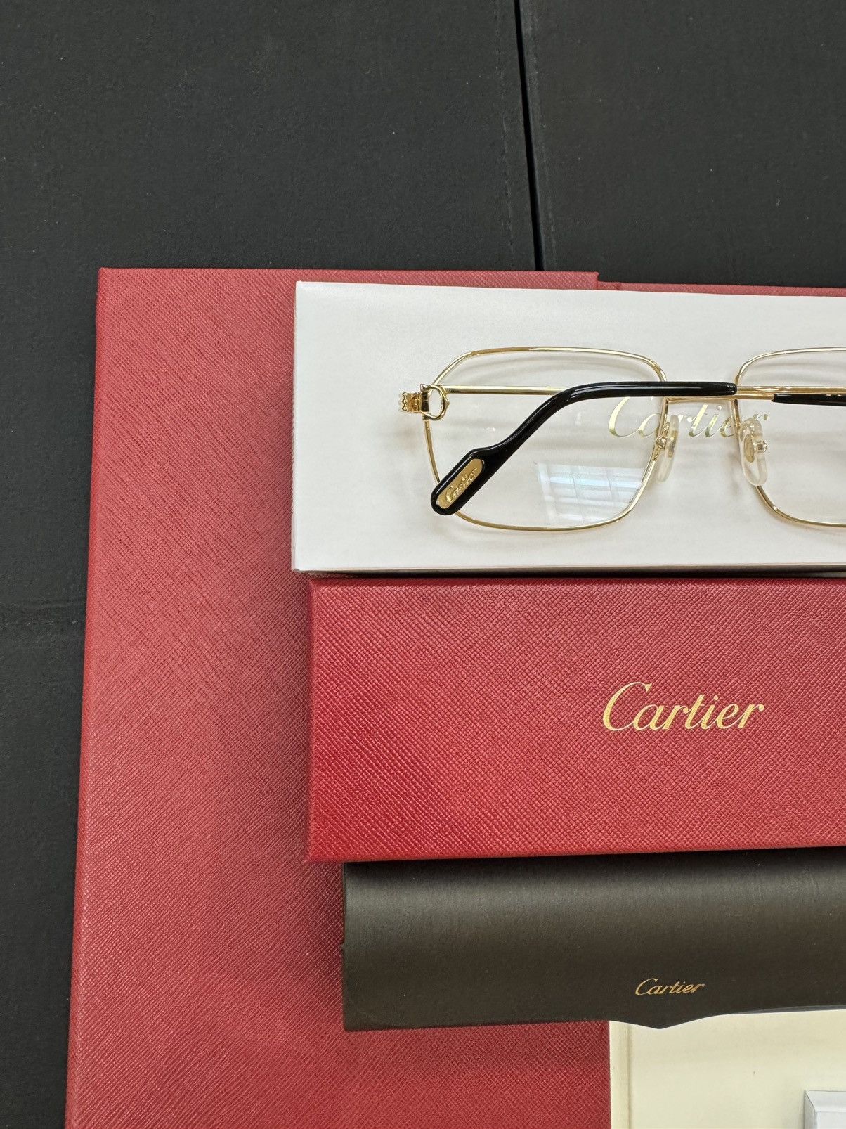 Cartier Gold C Decor Eyeglass Frames