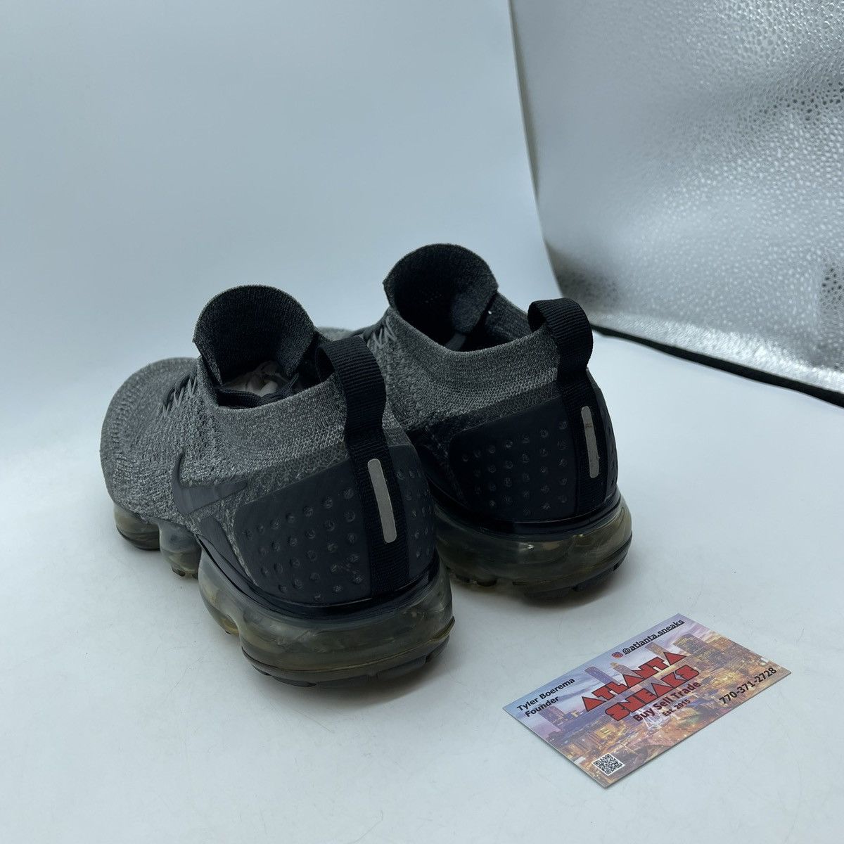 Nike Air vapormax flyknit 2 wolf grey Size US 9.5 / EU 42-43 - 4 Thumbnail