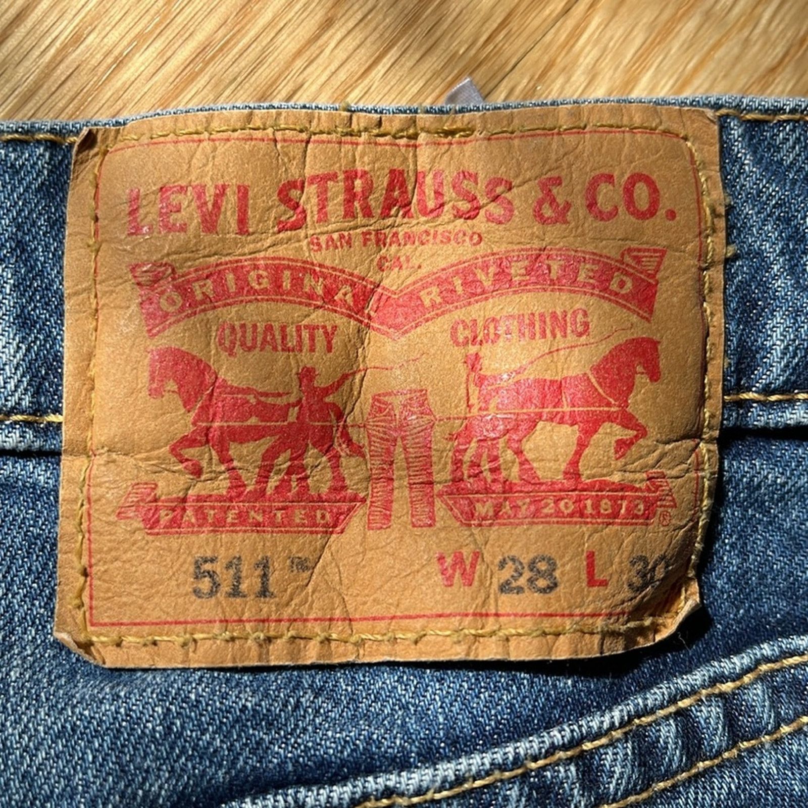 Levi's Levi's 511 Slim Straight Jeans Mens 28x30 Blue Stretch Denim Size US 28 / EU 44 - 6 Thumbnail