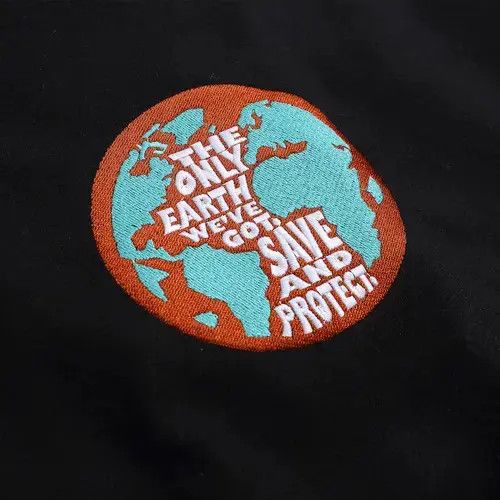 Japanese Brand There's No Planet B Graphic Patchwork Varsity Jacket Size US M / EU 48-50 / 2 - 3 Thumbnail