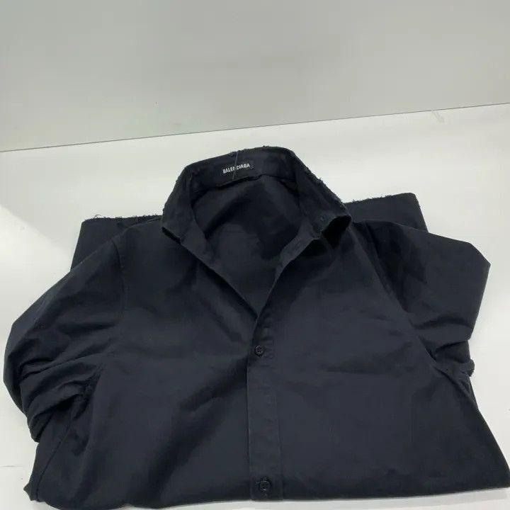 Balenciaga Balenciaga Balenciaga Black Fit Long Sleeve Shirt -2507 Size US S / EU 44-46 / 1 - 4 Thumbnail