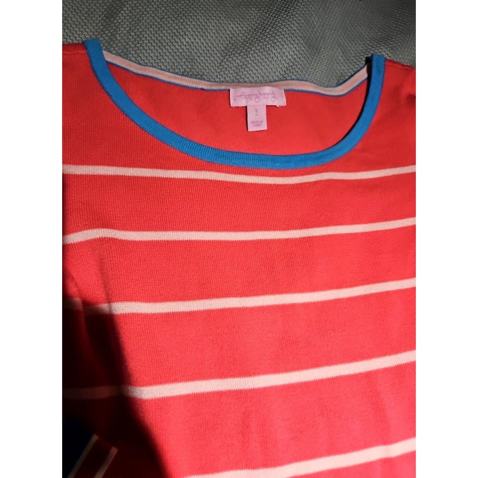 Lilly Pulitzer VINTAGE Lilly Pulitzer Dress Womens Size Small Lindsey Pink Blue Bodycon Stripe Sweater Size S / US 4 / IT 40 - 6 Thumbnail