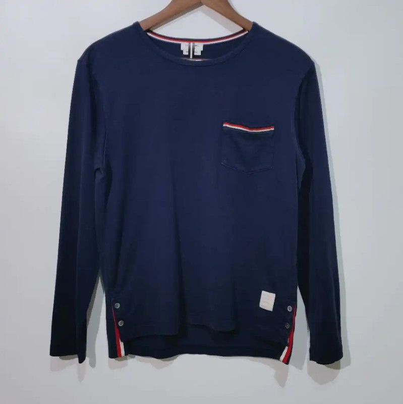 Thom Browne Thom Browne Women's Navy Cotton Sweatshirt 0089 Size M / US 6-8 / IT 42-44 - 1 Thumbnail