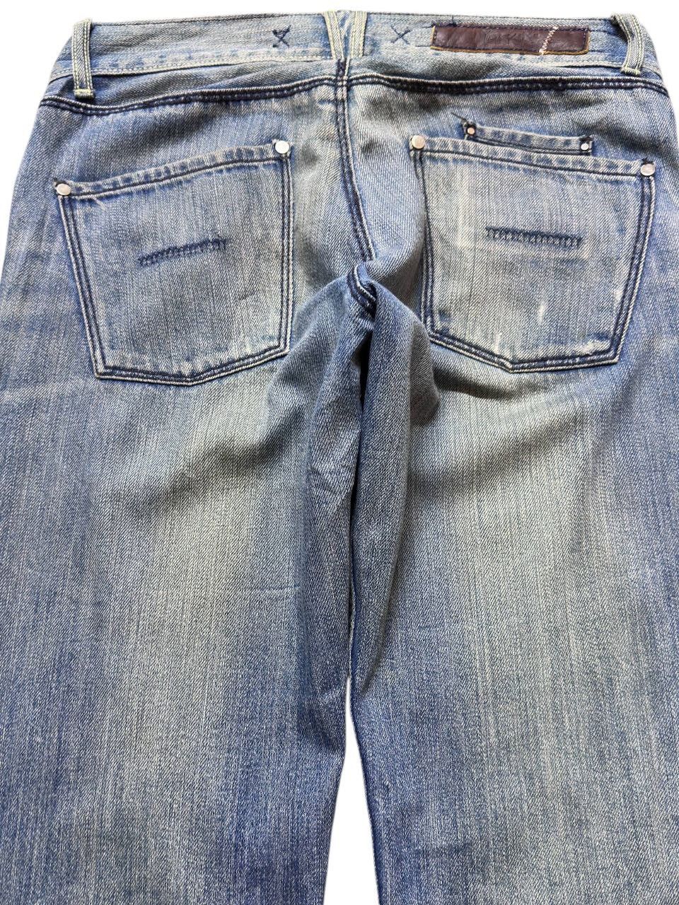 20471120 Vintage Yanuk Flare Mudwash Grunge Punk Denim Size US 31 - 7 Thumbnail