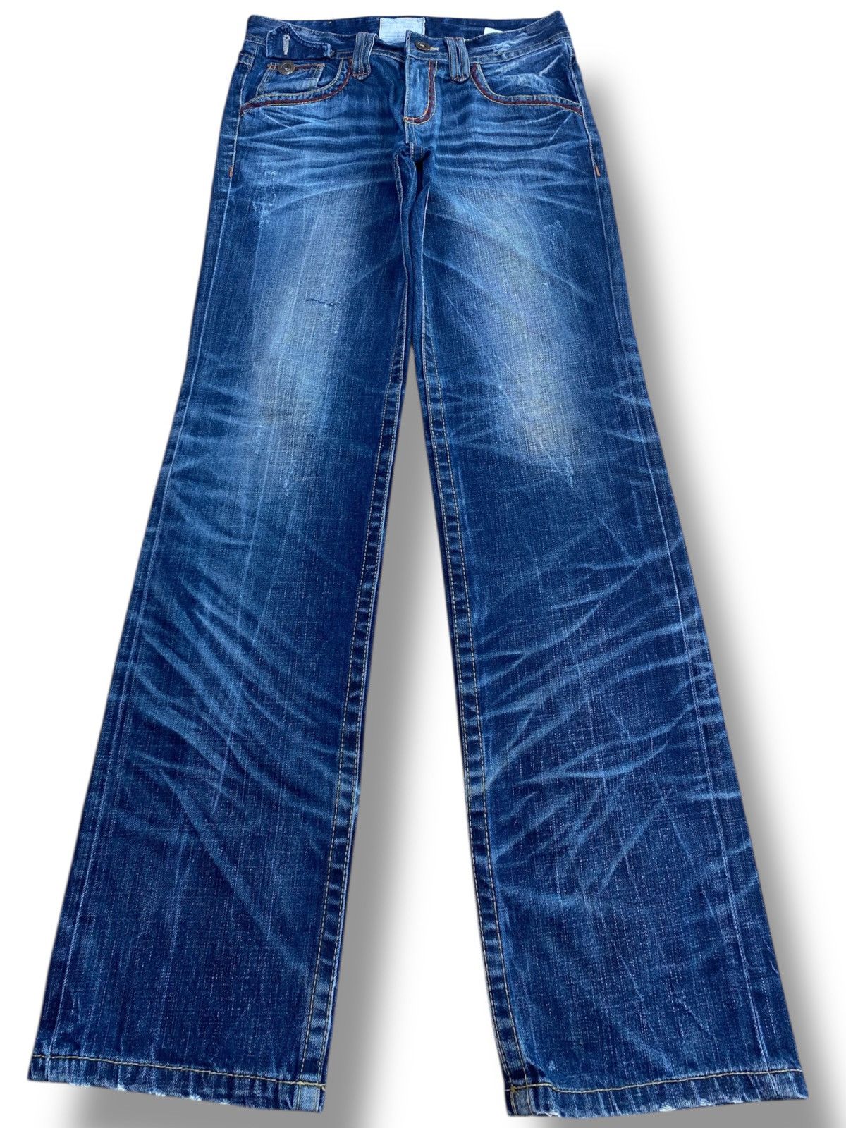Other Lolita Club By Concert Blue Wash Style Whiskers Jeans Size US 34 / EU 50 - 1 Thumbnail