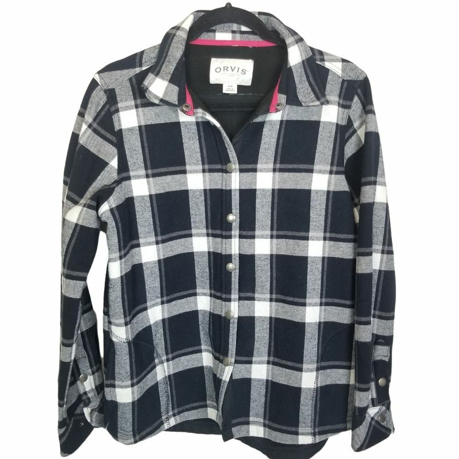 Orvis Orvis Womens Flannel Shacket Plaid Snap Front Sz M Gorpcore Size M / US 6-8 / IT 42-44 - 1 Thumbnail