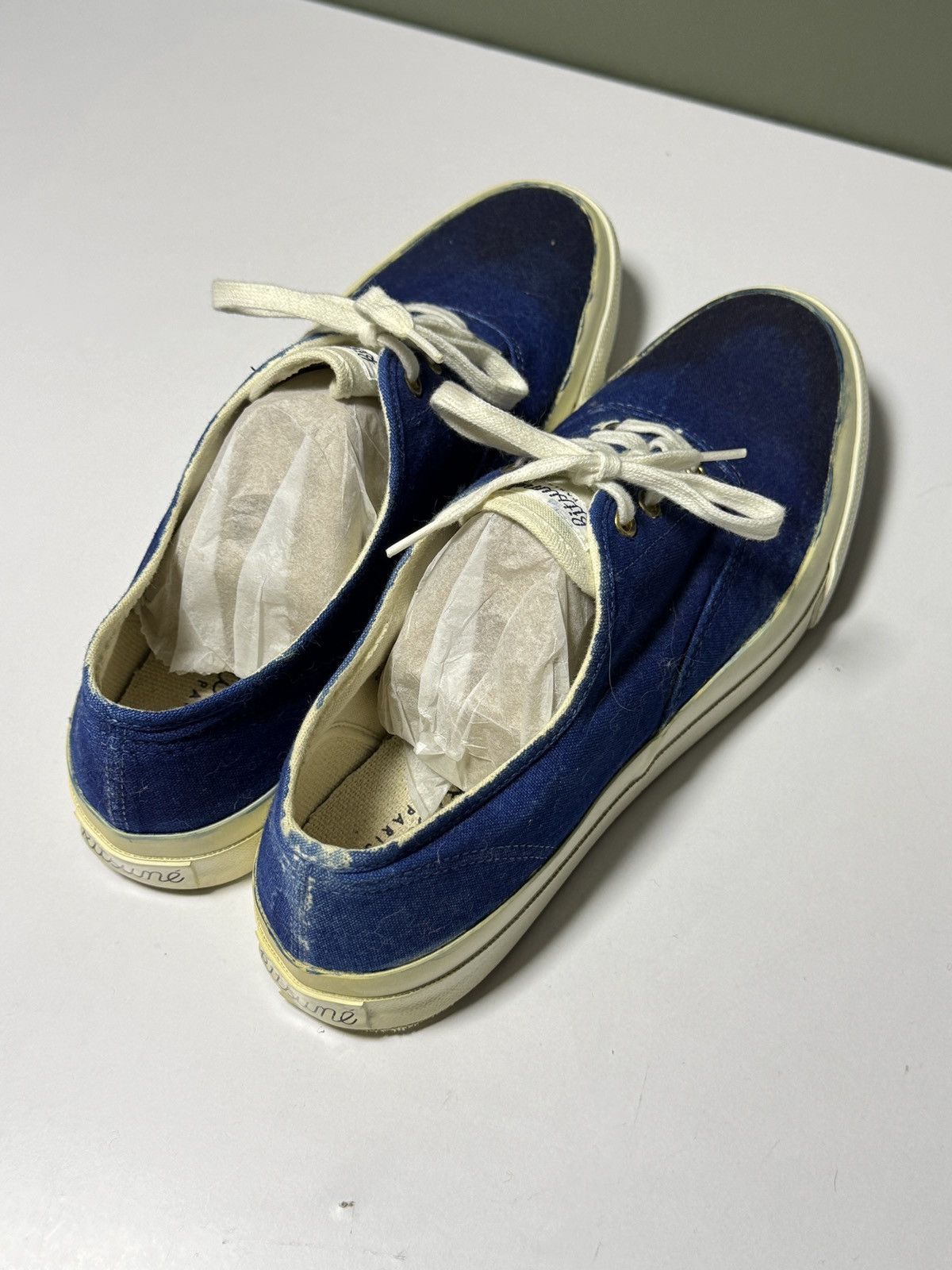 Maison Kitsune vintage overdyed maison kitsune low top canvas sneakers Size US 10.5 / EU 43-44 - 3 Thumbnail