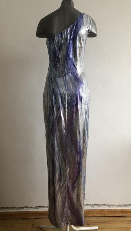 Other One shoulder maxi dress sz M NEW iridesent Size M / US 6-8 / IT 42-44 - 4 Thumbnail