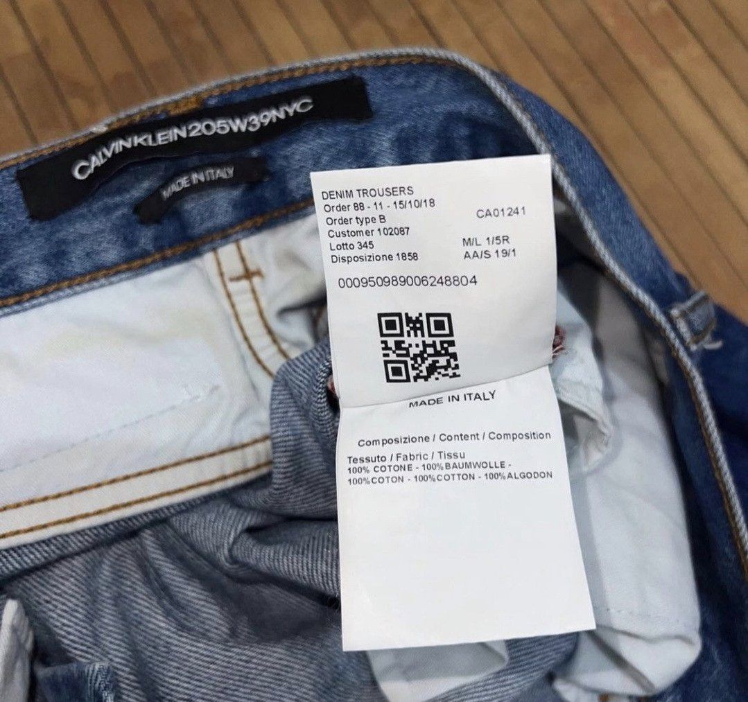 Calvin Klein 205W39NYC SS19 Reflective Patch Denim Jeans Size US 26 / EU 42 - 8 Thumbnail