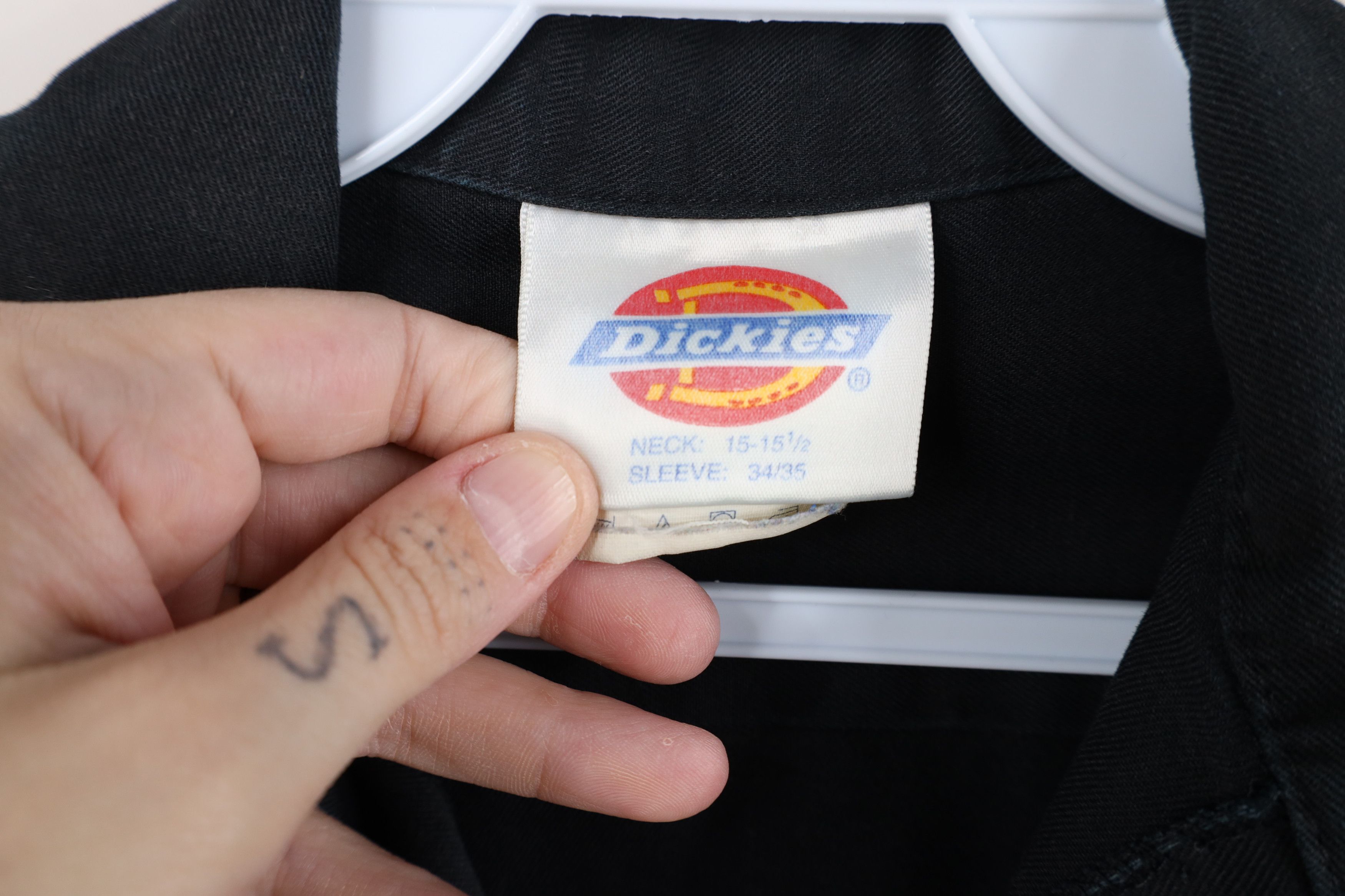 Dickies Vintage 90s Dickies Mechanic Work Button Shirt Black USA Size US M / EU 48-50 / 2 - 11 Thumbnail