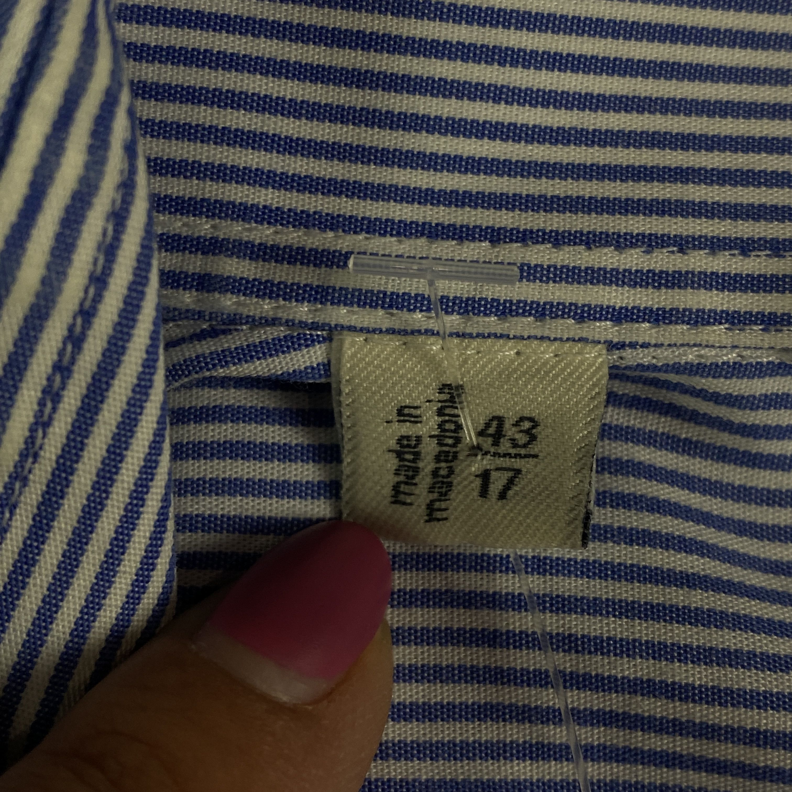 Suitsupply Mens Shirt Long Sleeve Suitsupply Size 43/17 Size US L / EU 52-54 / 3 - 6 Thumbnail