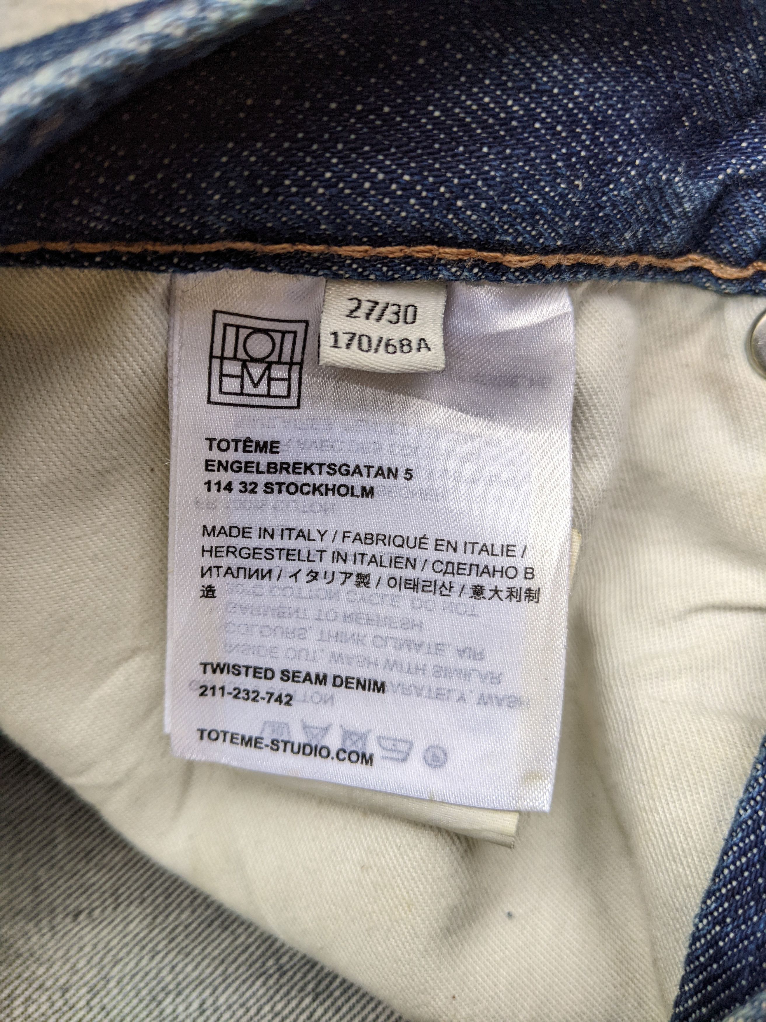 Toteme Japanese Indigo Twisted Seam Denim Size 27" / US 4 / IT 40 - 14 Thumbnail
