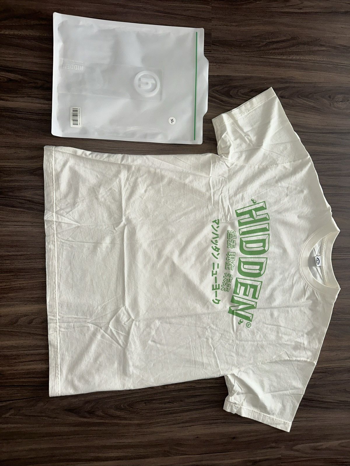 HIDDEN Hidden NY Wavy 3D Block Tee - Cream XL - Made in USA - Rare Size US XL / EU 56 / 4 - 1 Thumbnail