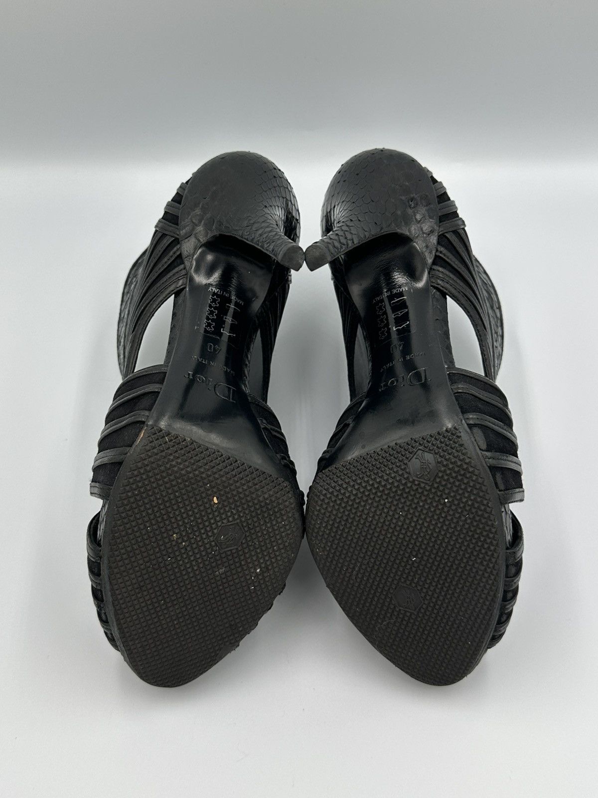 Dior Christian Dior "Temptation" Leather Heels open toe Size US 9 / IT 39 - 11 Thumbnail