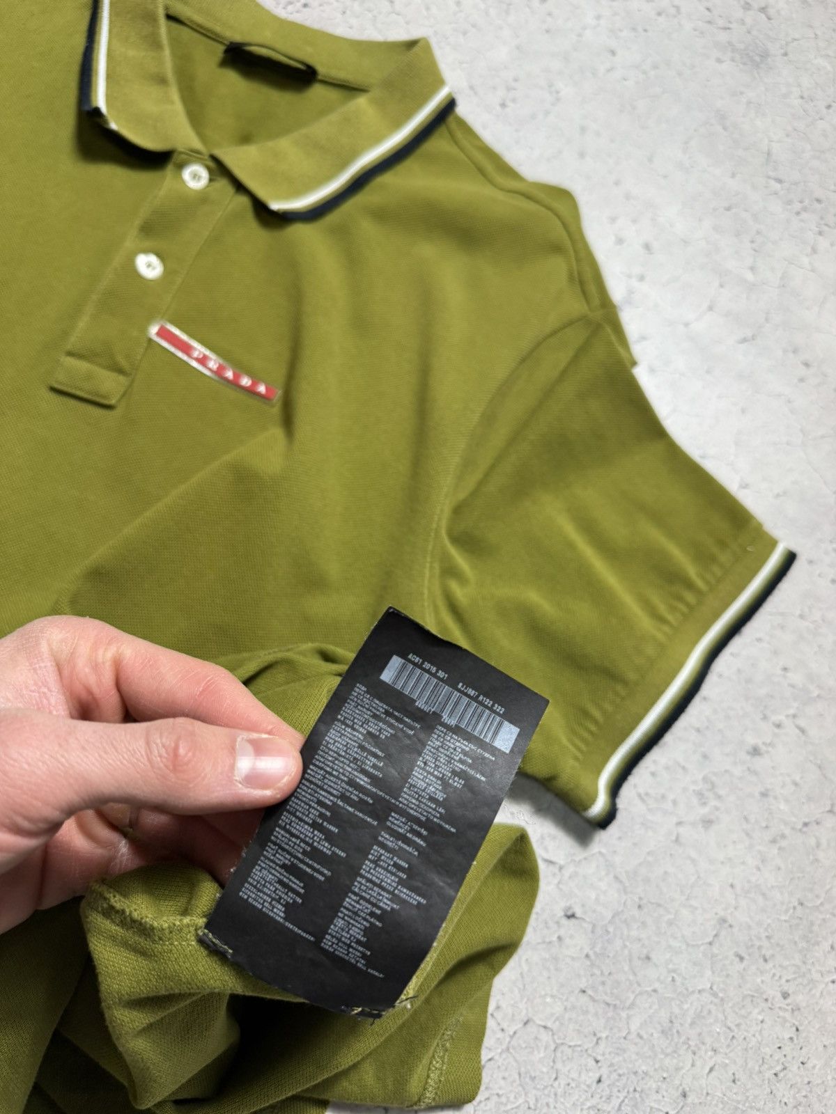 Prada Prada Red Tab Green Luxury Polo Shirt Size US XXL / EU 58 / 5 - 11 Thumbnail
