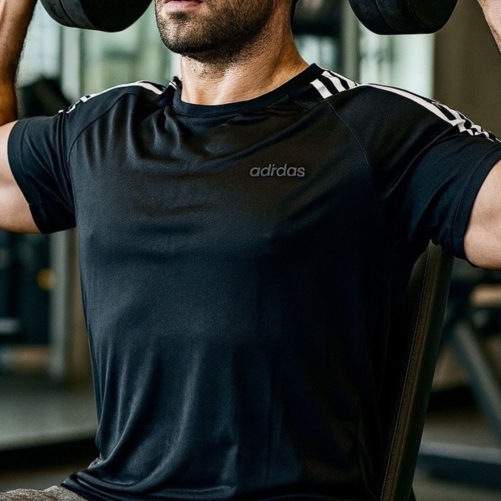 Adidas Adidas Black Men’s XL Training Workout T-shirt Slit Back Size US XL / EU 56 / 4 - 1 Thumbnail