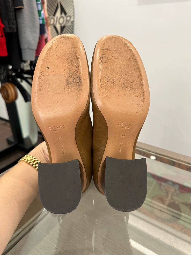 Celine Brown High Heel Shoes 7.5cm Size US 9.5 / EU 42-43 - 5 Thumbnail