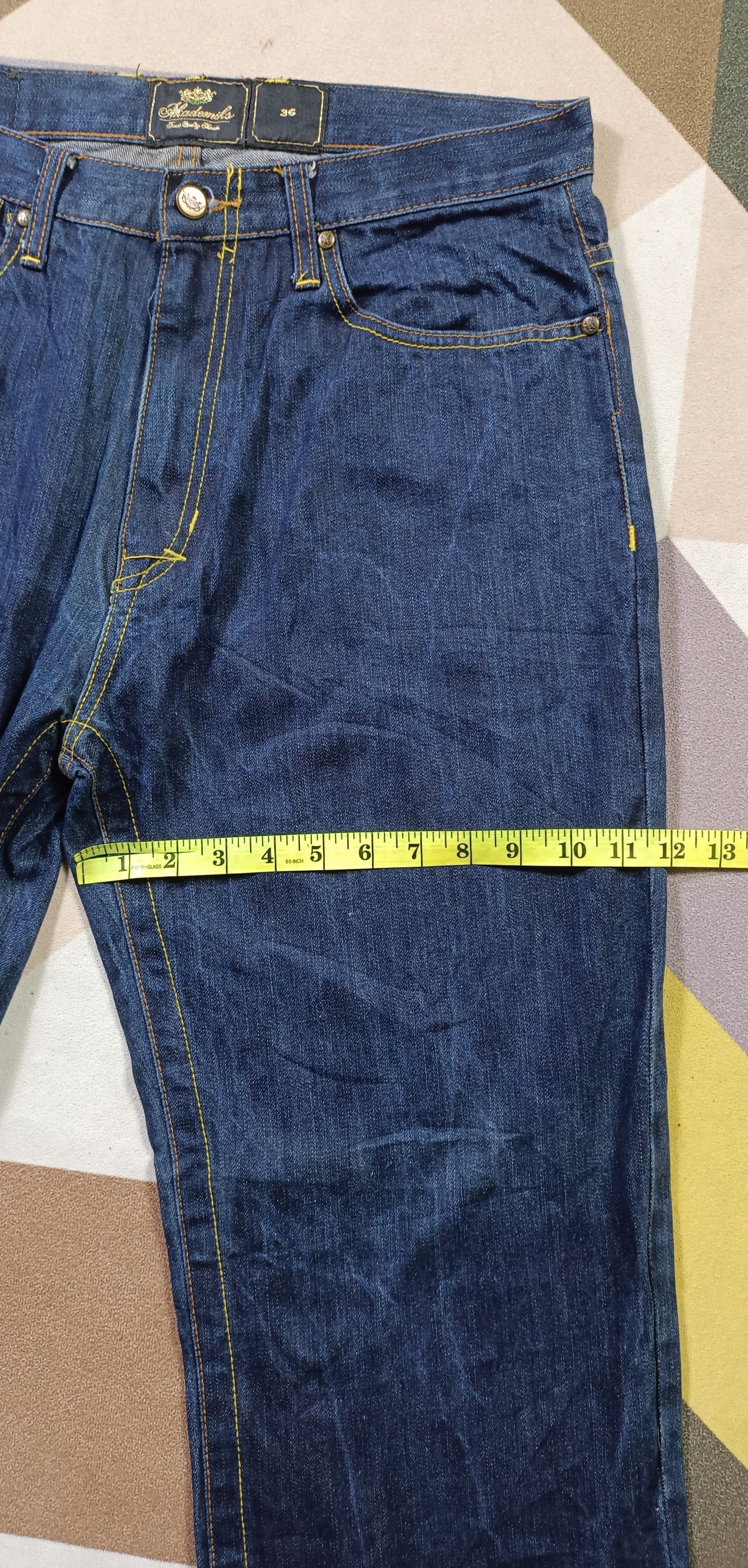 Akademiks × JNCO × Japanese Brand Akademiks Jeans Baggy Dark Wash Embroidered Pockets Hip Hop Size US 34 / EU 50 - 22 Thumbnail
