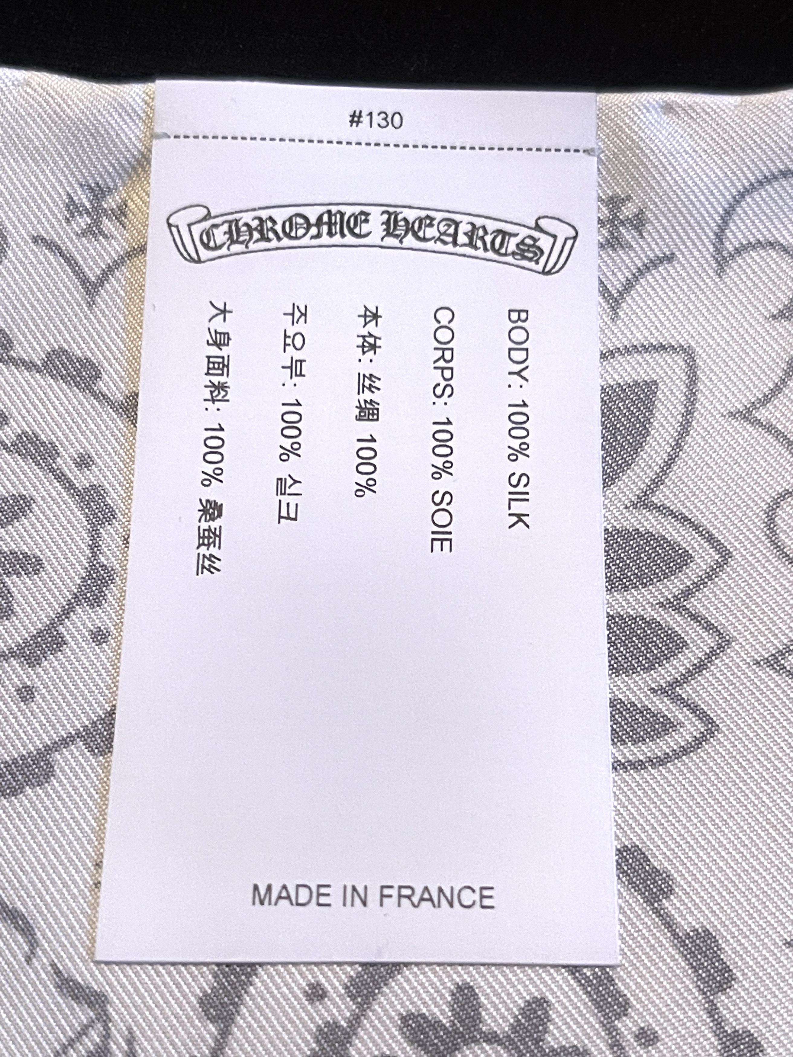 Chrome Hearts Chrome Hearts White Silk Bandana Size ONE SIZE - 11 Thumbnail