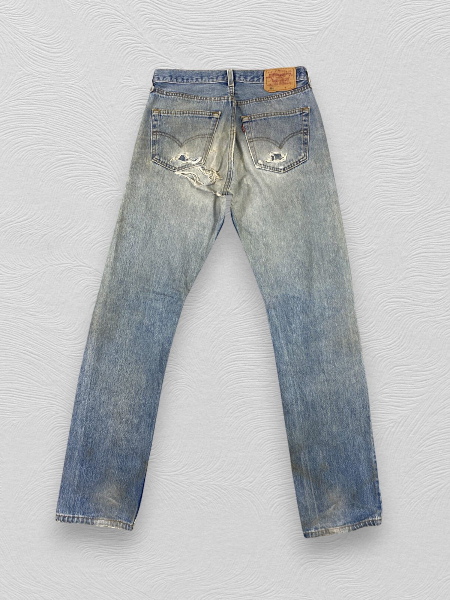Levi's Distressed Blue Vintage 501 Levi's Jeans 31x33 Denim JN3457 Size US 31 - 2 Thumbnail