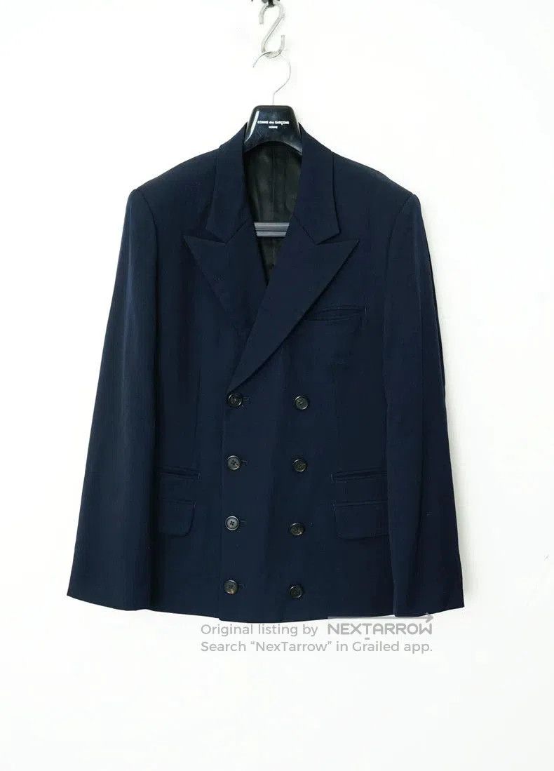 Yohji Yamamoto Yohji Yamamoto Double-Breasted Blazer. Size US XXS / EU 40 - 1 Thumbnail