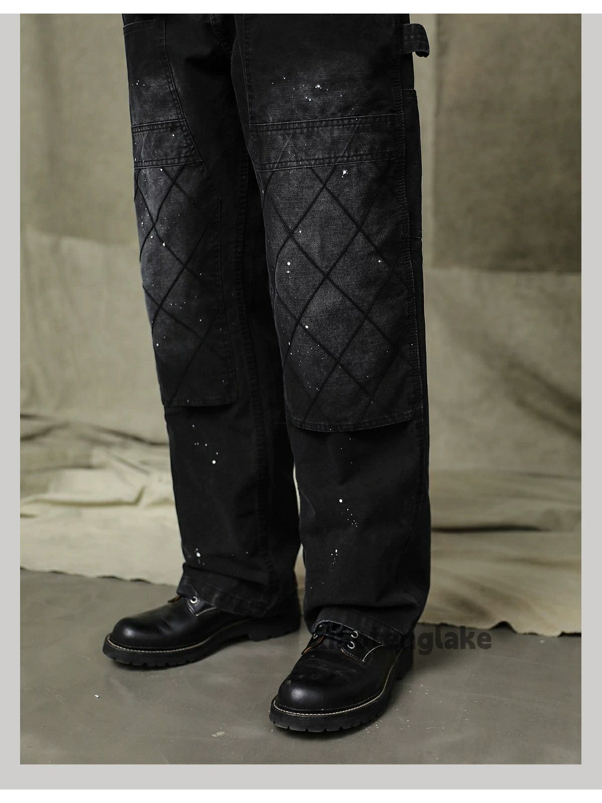 Jean × Vintage washed faded loose baggy paint carpenter biker jeans Size US 30 / EU 46 - 11 Thumbnail