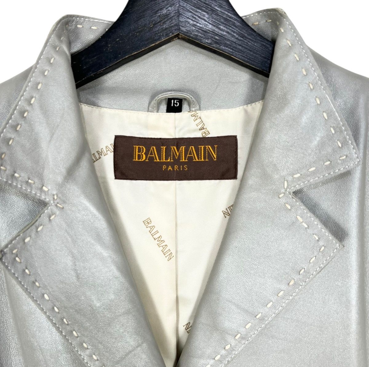 Balmain Balmain Paris Synthetic Leather Women Blazer Jacket Size M / US 6-8 / IT 42-44 - 5 Thumbnail