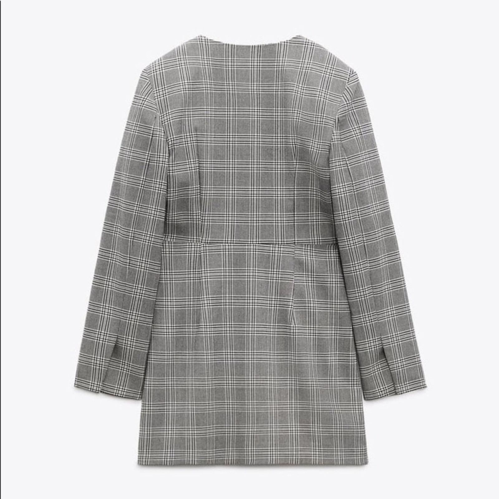 Zara ZARA BLOGGER FAVORITE PLAID BLAZER DRESS Size S / US 4 / IT 40 - 11 Thumbnail
