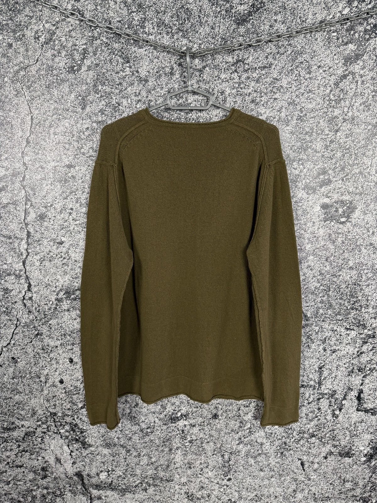 Kenzo Kenzo Homme V-Neck Cotton Sweater Pullover Exposed Seams XL Size US XL / EU 56 / 4 - 9 Thumbnail
