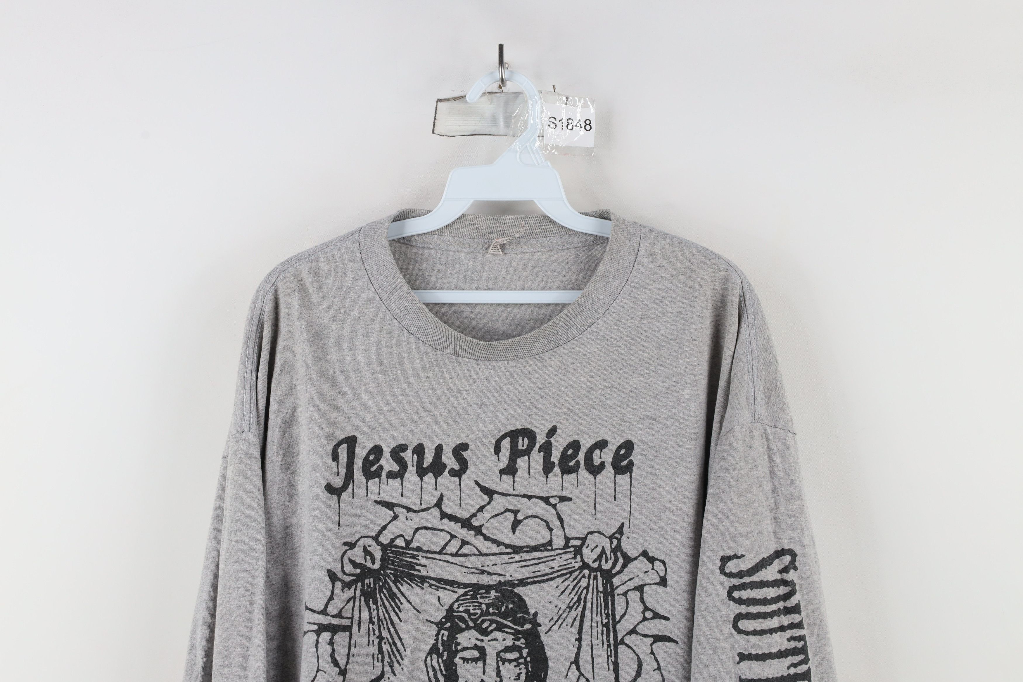 Vintage Vintage Y2K Records Jesus Piece Metalcore Band T-Shirt Gray Size US XL / EU 56 / 4 - 2 Thumbnail
